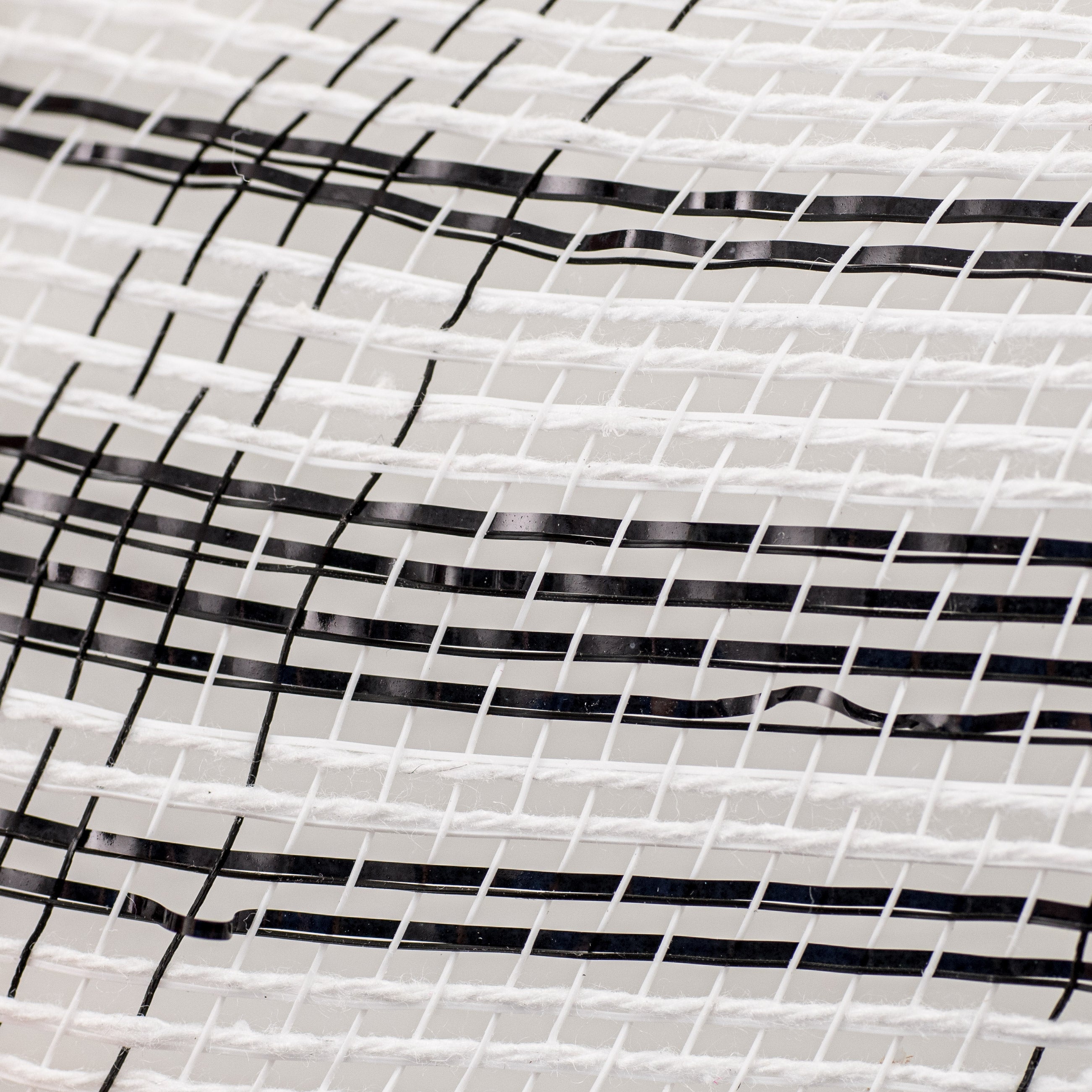10" Foil Check Mesh: Black & White detail photo 3