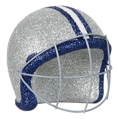 Football Helmet Ornament: Blue & Silver (4") Item Number: MS1181N6