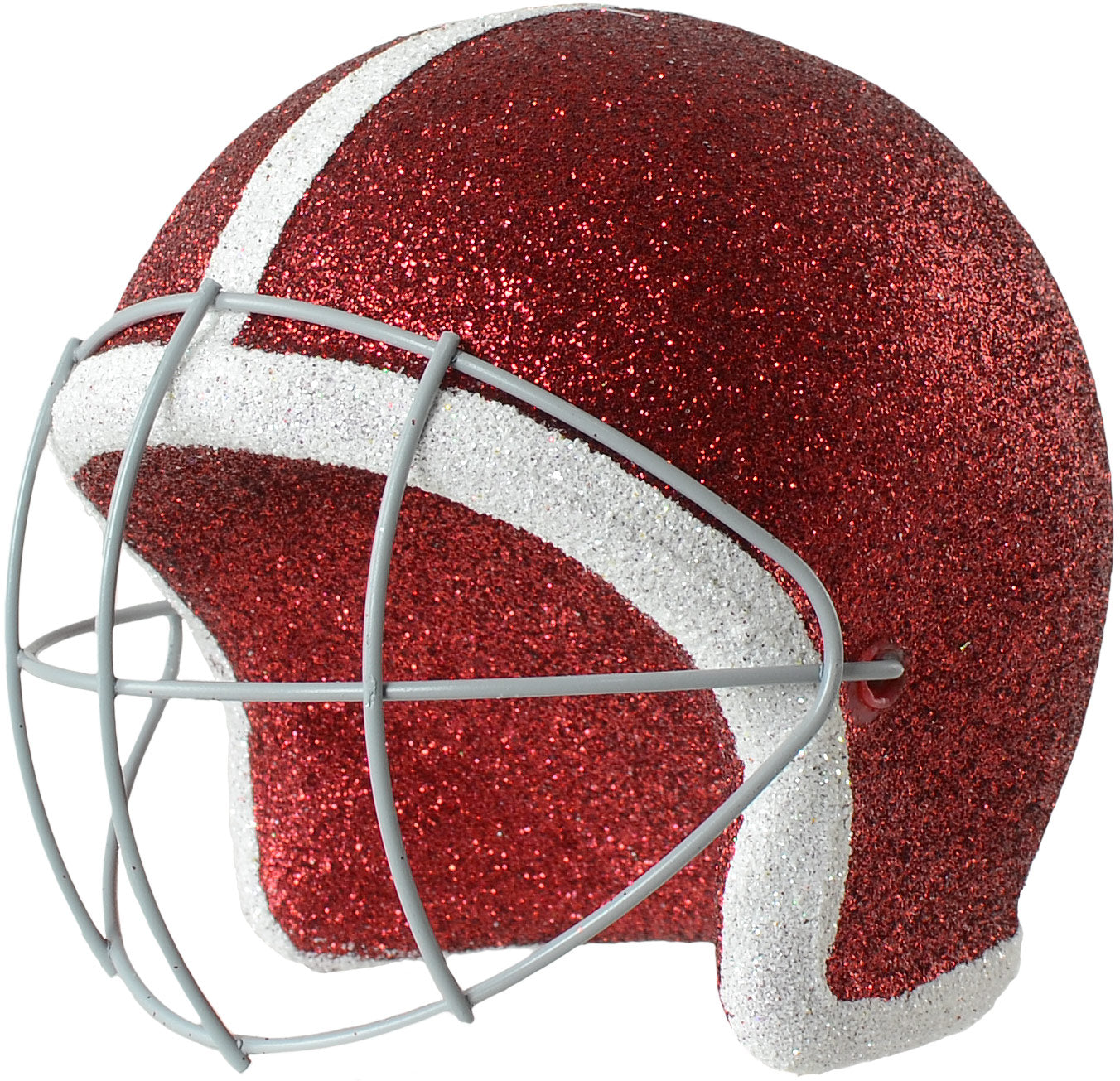 Football Helmet Ornament: Crimson Red (4") Lifestyle Photo