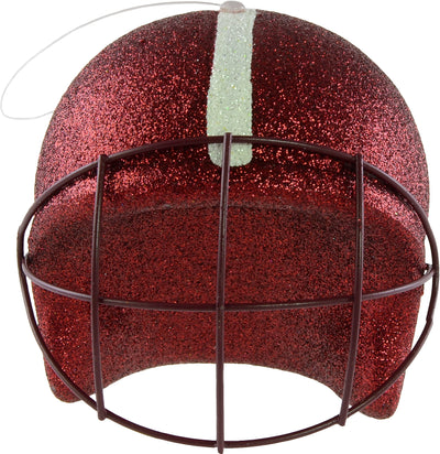Football Helmet Ornament: Maroon & White (4") Item Number: MS1180H5