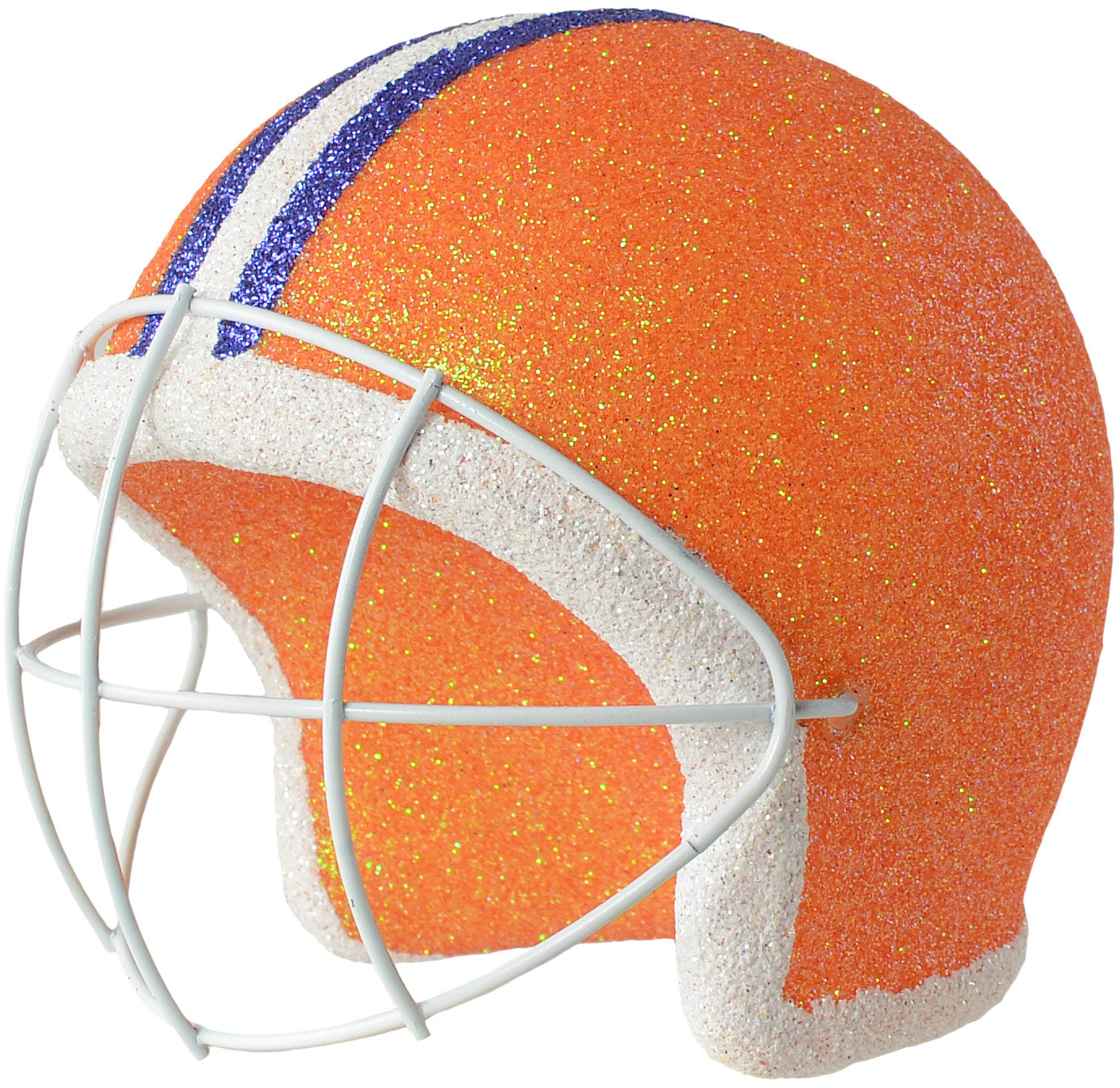 Football Helmet Ornament: Orange & Blue (4") Lifestyle Photo