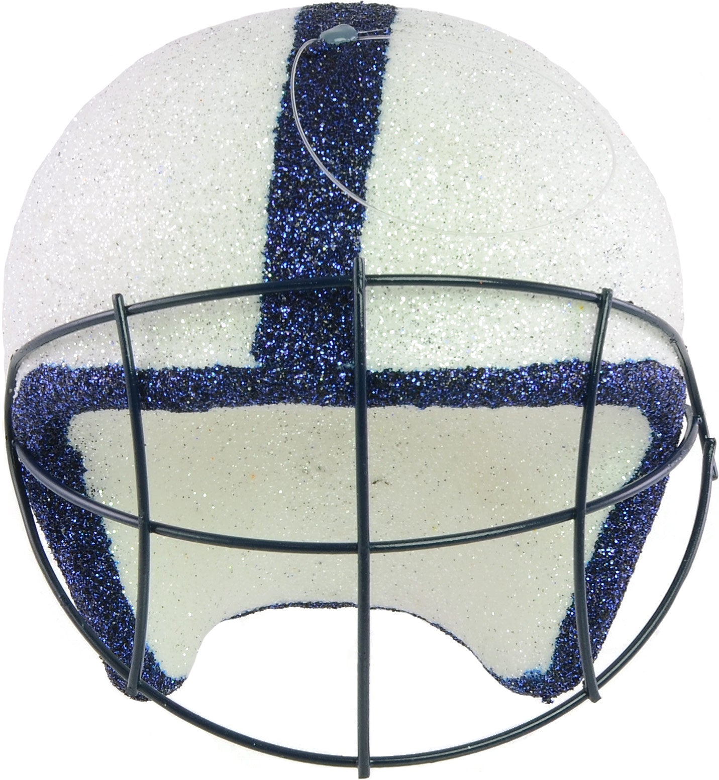 Football Helmet Ornament: White & Royal Blue (4") Item Number: MS1180M6