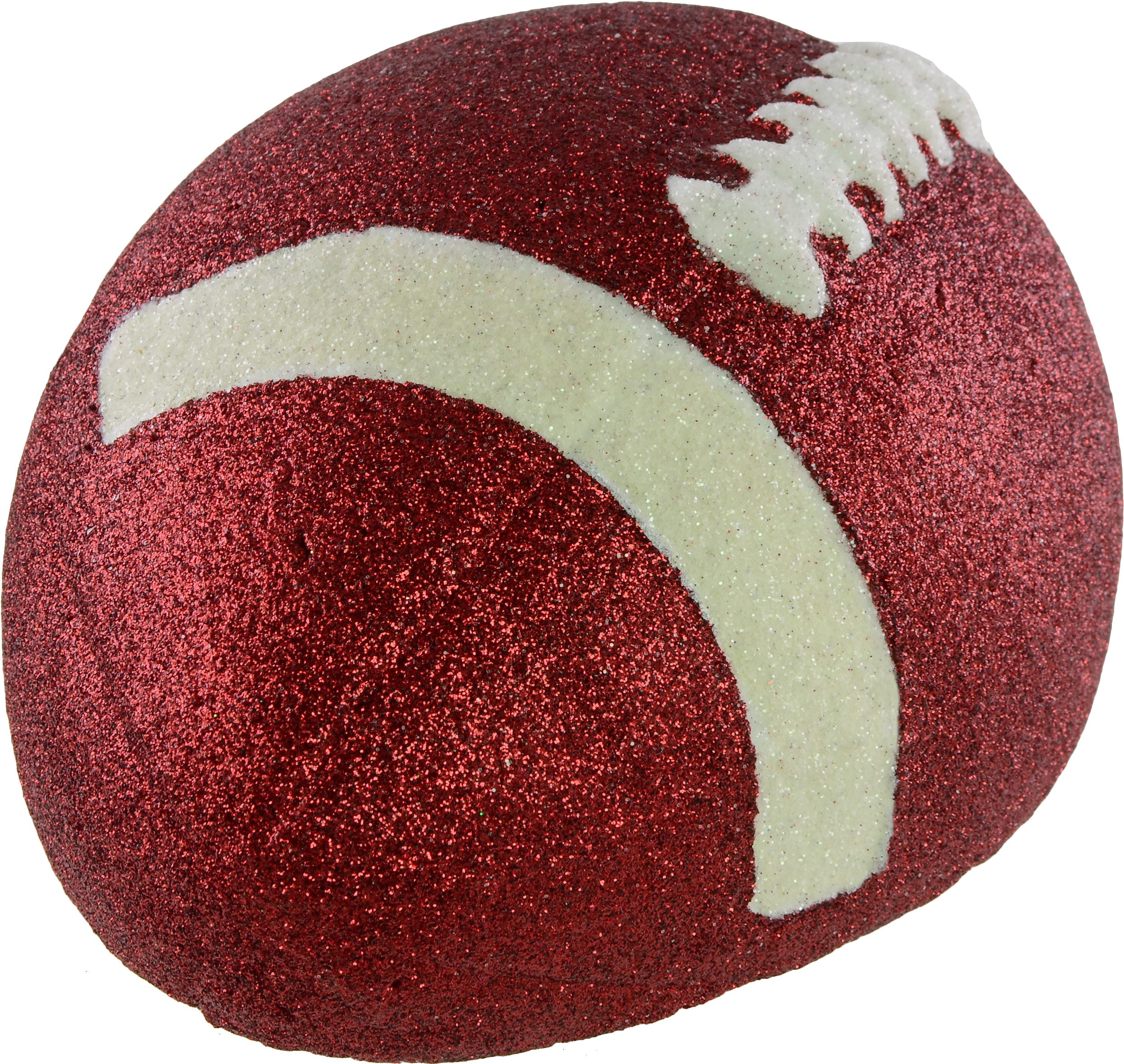 11" Football Accent: Metallic Glitter Crimson Red & White Lifestyle Photo