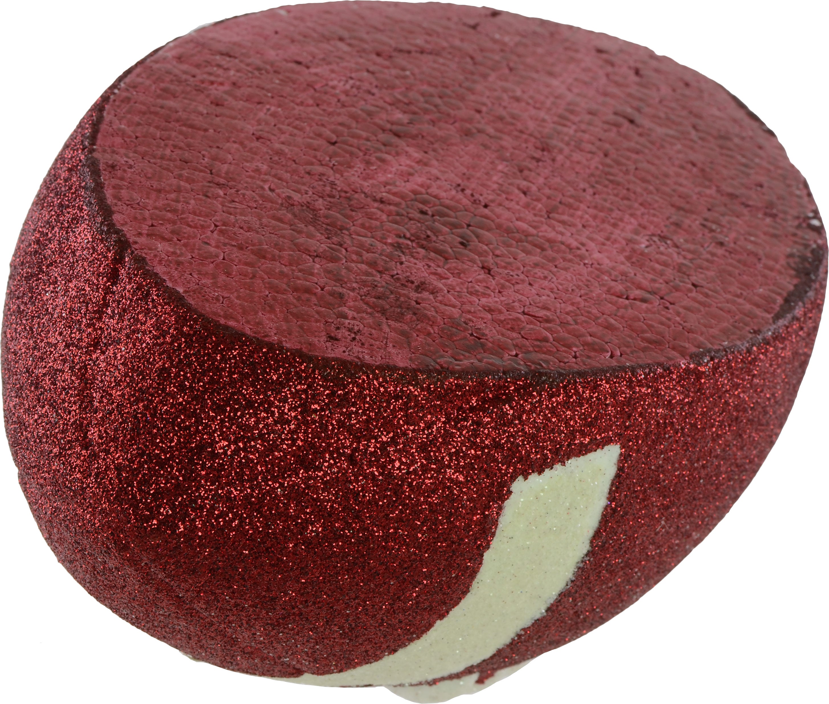11" Football Accent: Metallic Glitter Crimson Red & White detail photo 3