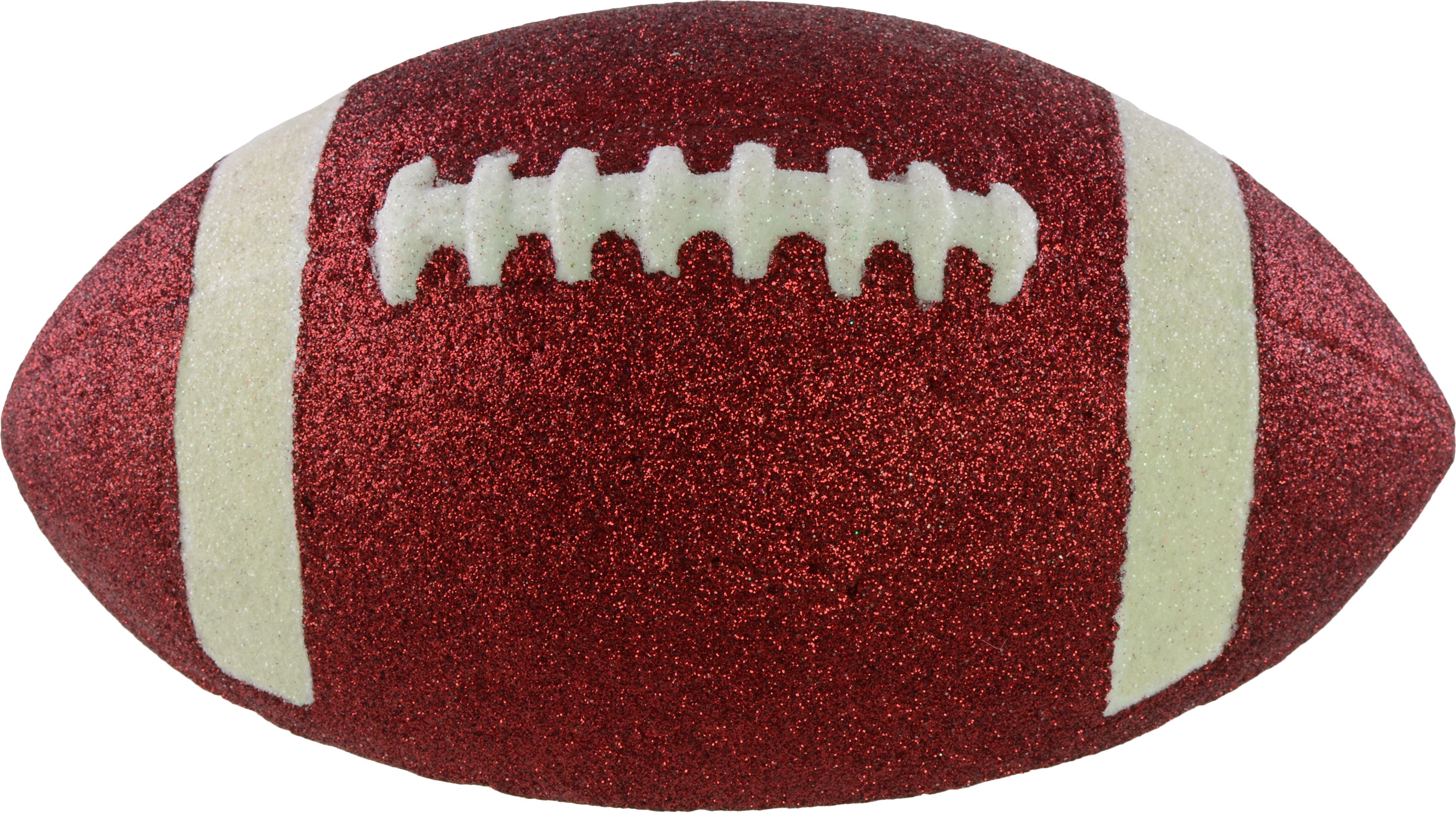 11" Football Accent: Metallic Glitter Crimson Red & White Item Number: MZ2058W9