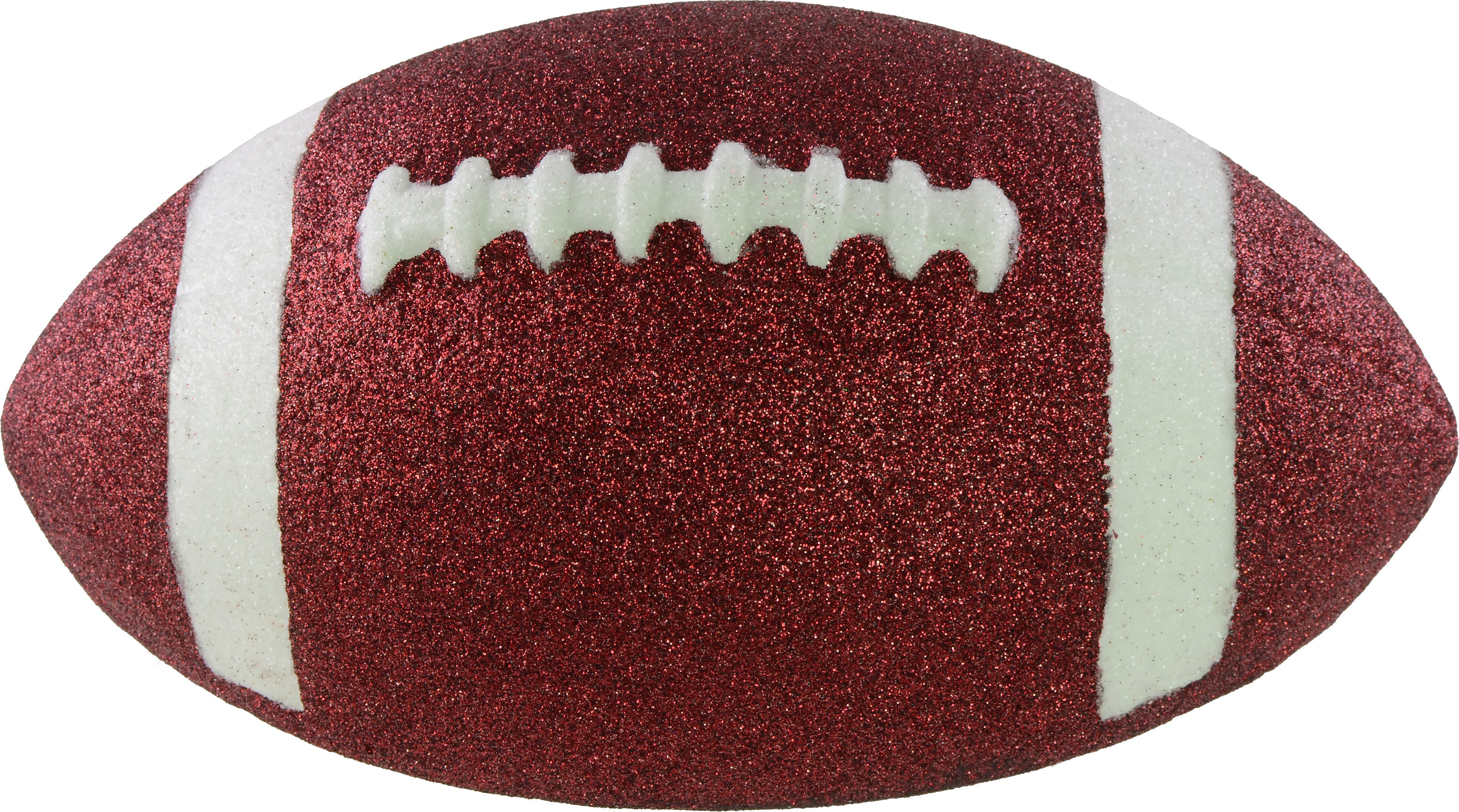 11" Football Accent: Metallic Glitter Maroon & White Item Number: MZ2058X4