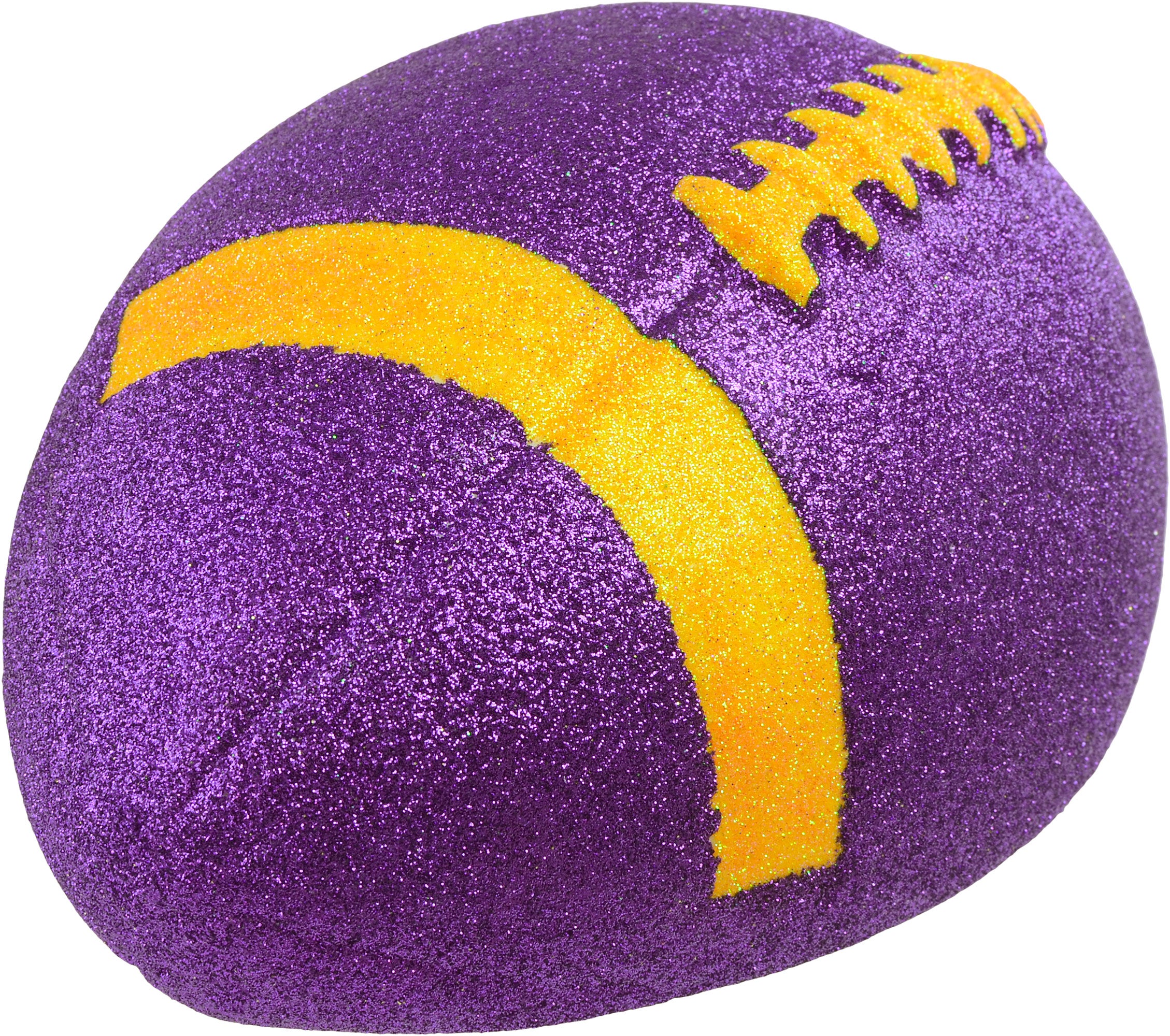 11" Football Accent: Metallic Glitter Purple & Yellow Lifestyle Photo