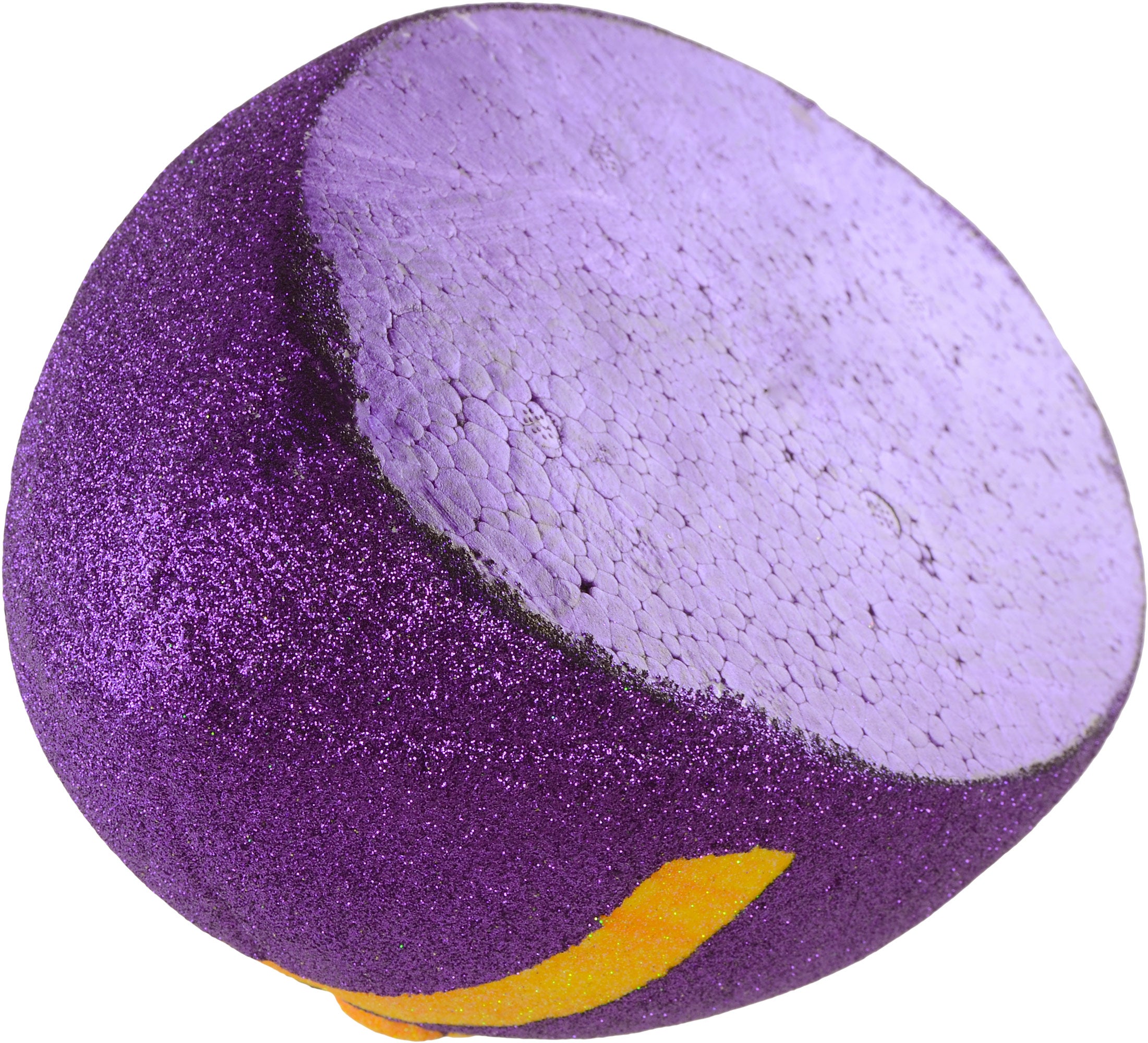 11" Football Accent: Metallic Glitter Purple & Yellow detail photo 3