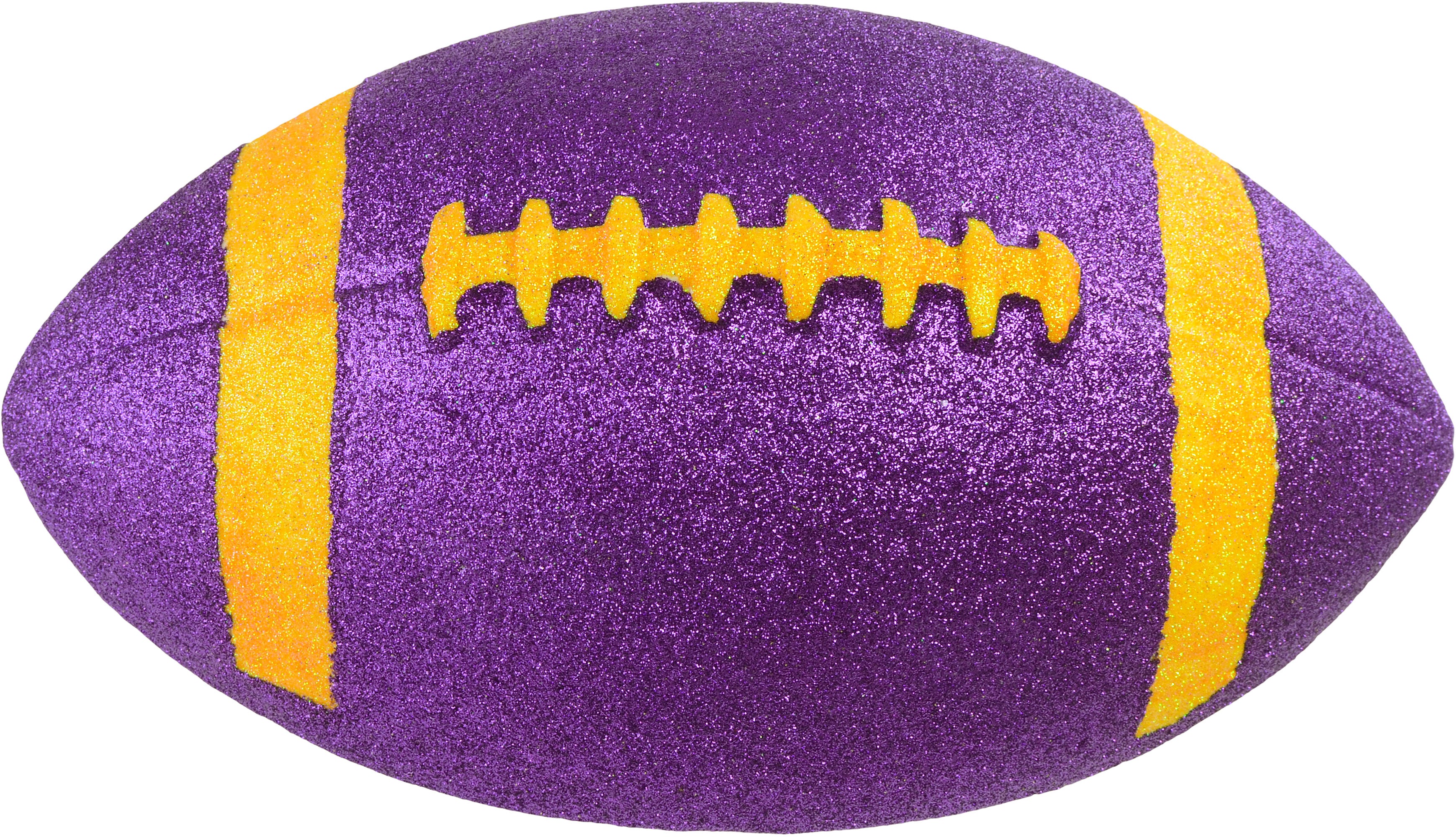 11" Football Accent: Metallic Glitter Purple & Yellow Item Number: MZ2058K9