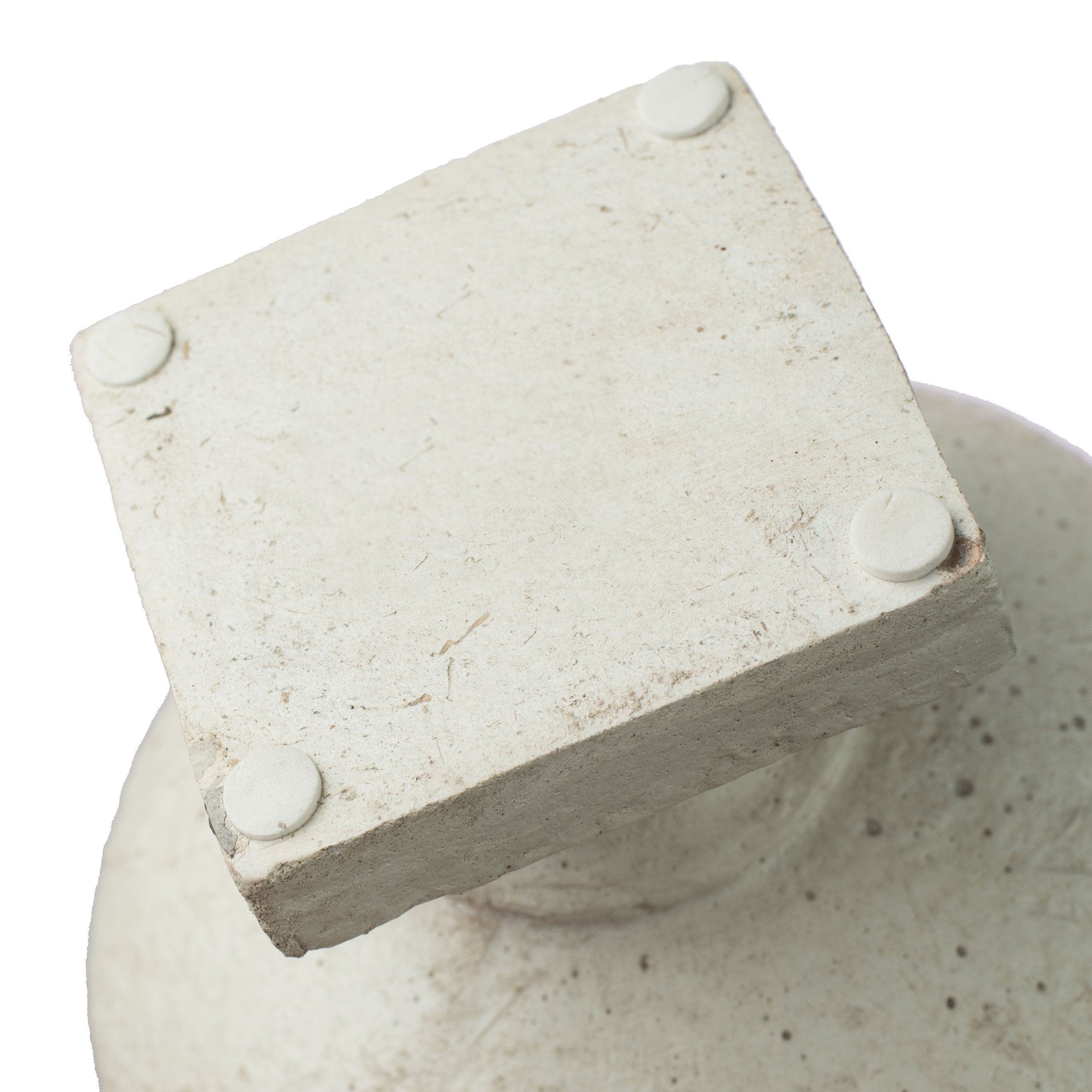 6" Footed Bowl Compote Planter: Antique Cream detail photo 4