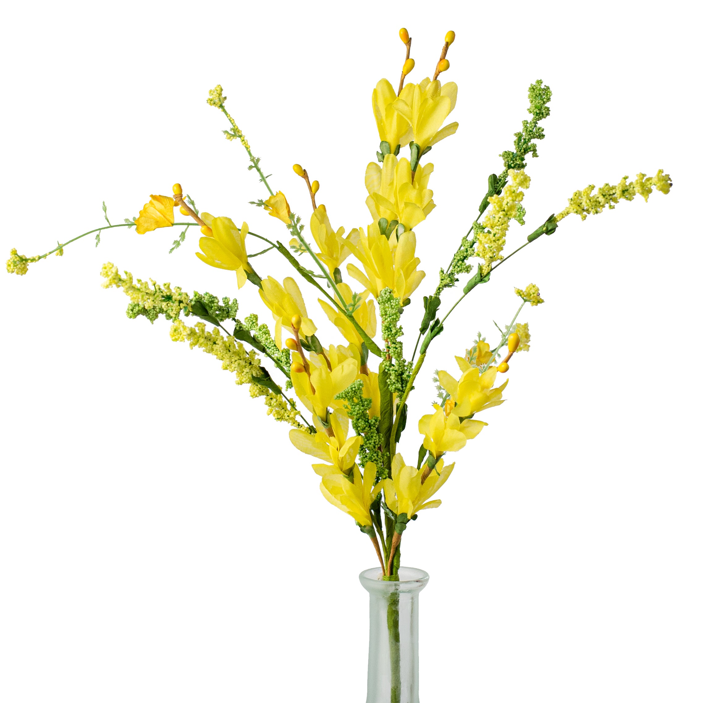 18" Forsythia and Heather Bush: Yellow Item Number: 30975