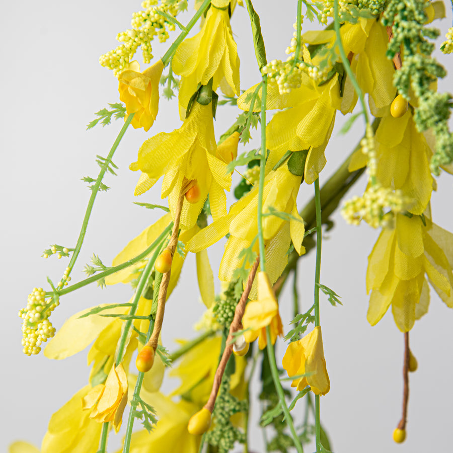 4' Forsythia and Heather Garland: Yellow detail photo 4