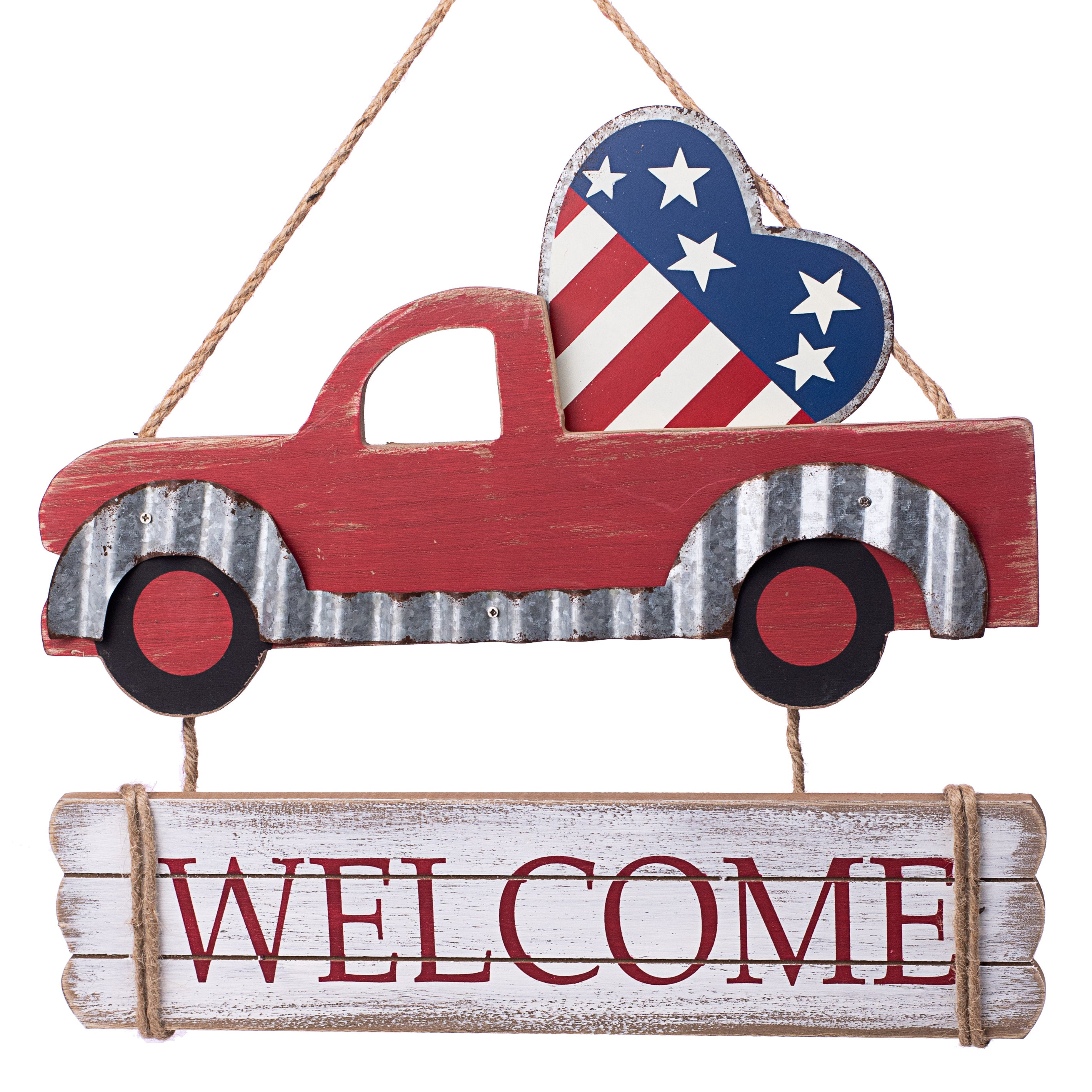 14" Fourth of July Welcome Truck Sign Item Number: 74119RWB