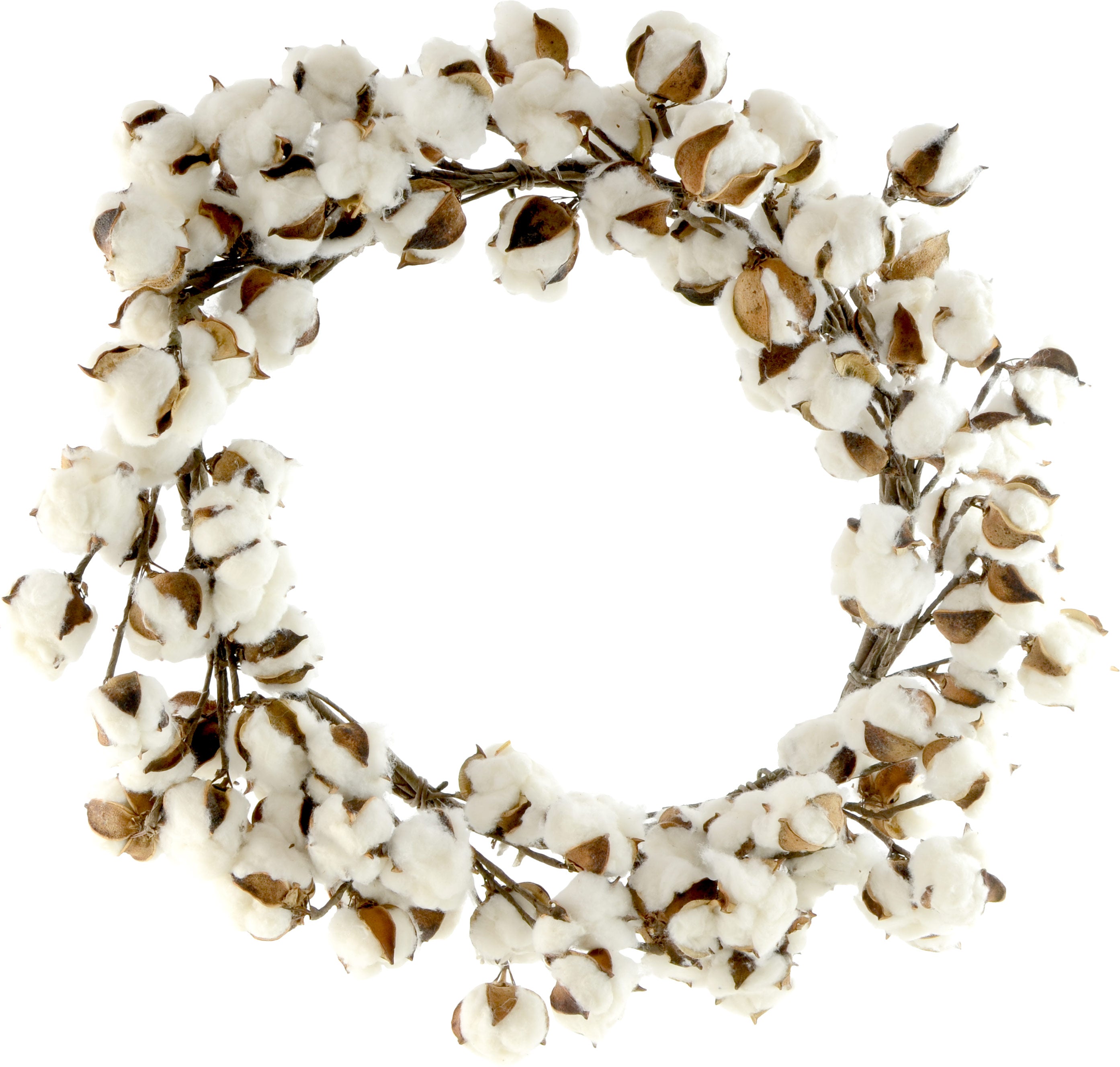20" Cotton Boll Wreath