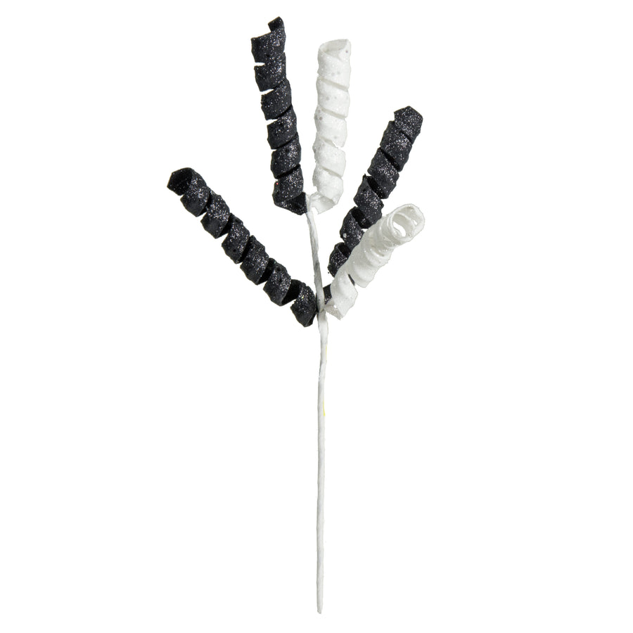 16" Frizzy Curly Pick: Black, White detail photo 5