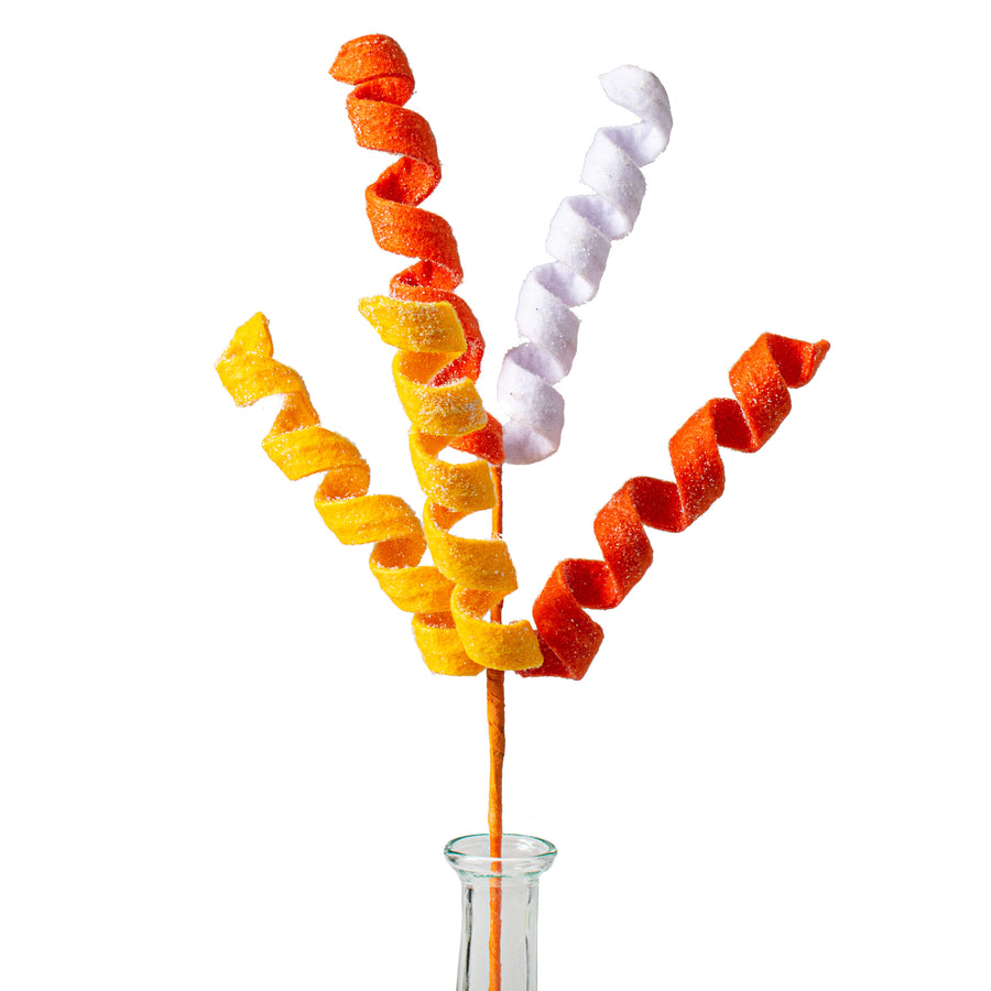 16" Frizzy Curly Pick: Candy Corn Item Number: 56699HAL