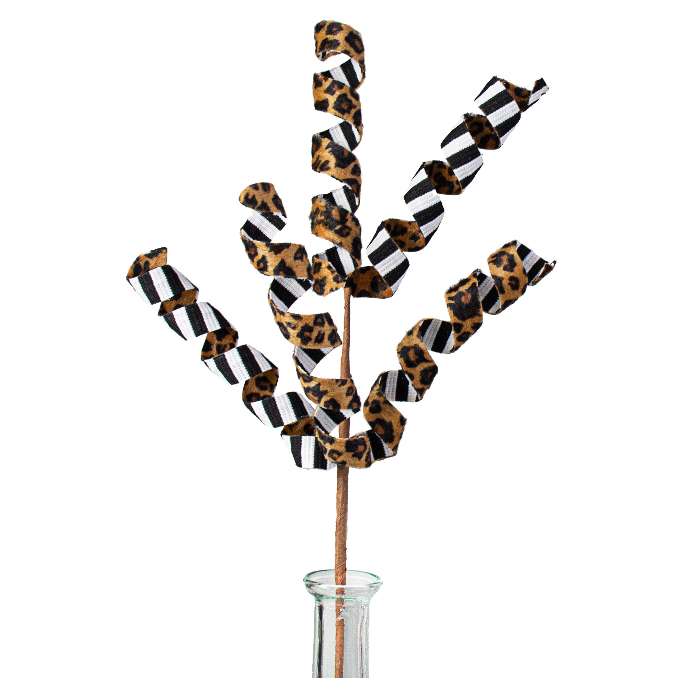 16" Double Sided Frizzy Curly Pick: Cheetah & Stripes Item Number: 56718MIX