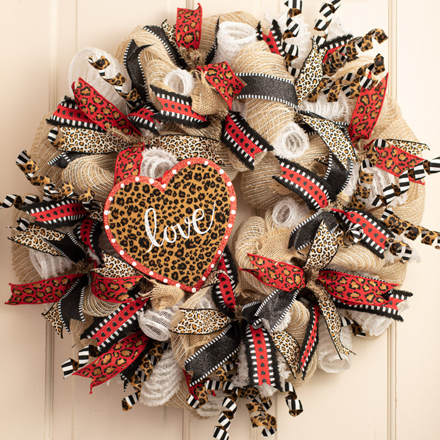 16" Double Sided Frizzy Curly Pick: Cheetah & Stripes detail photo 6