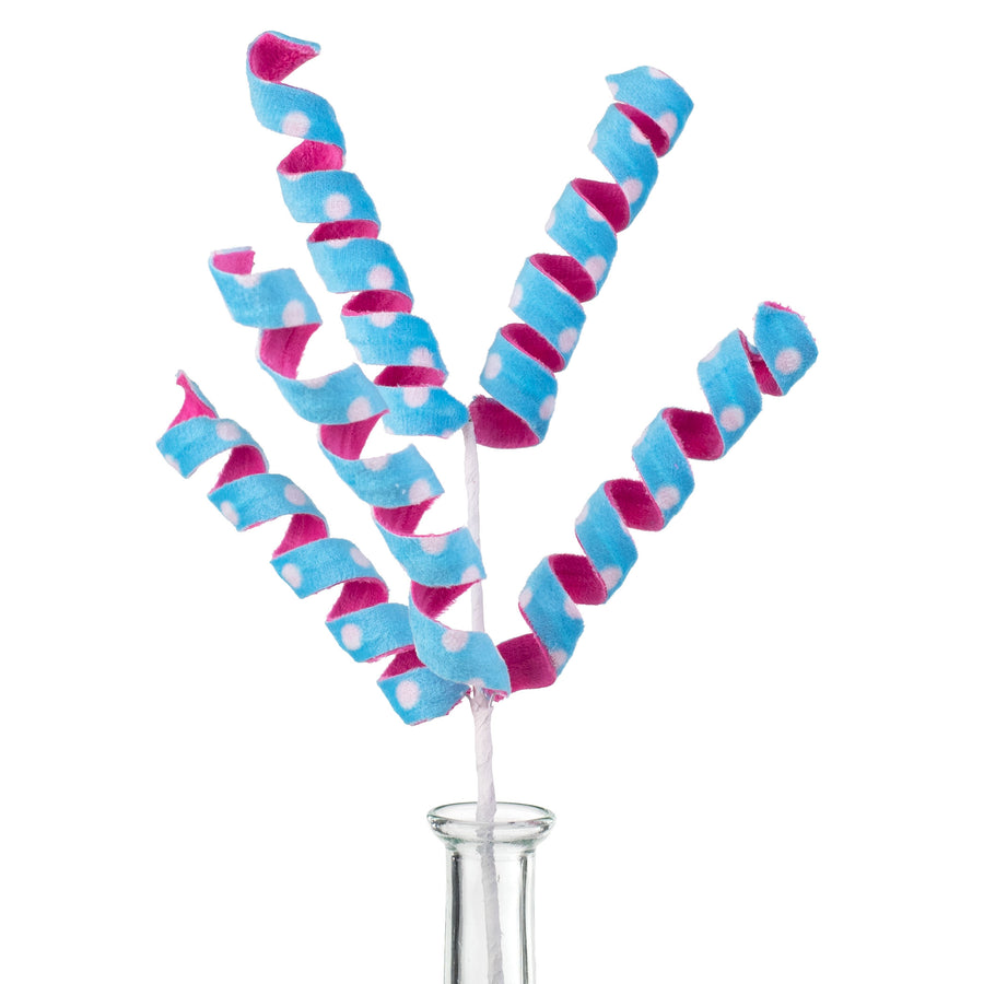 16" Frizzy Curly Pick: Pink & Blue Item Number: 85265PKBL