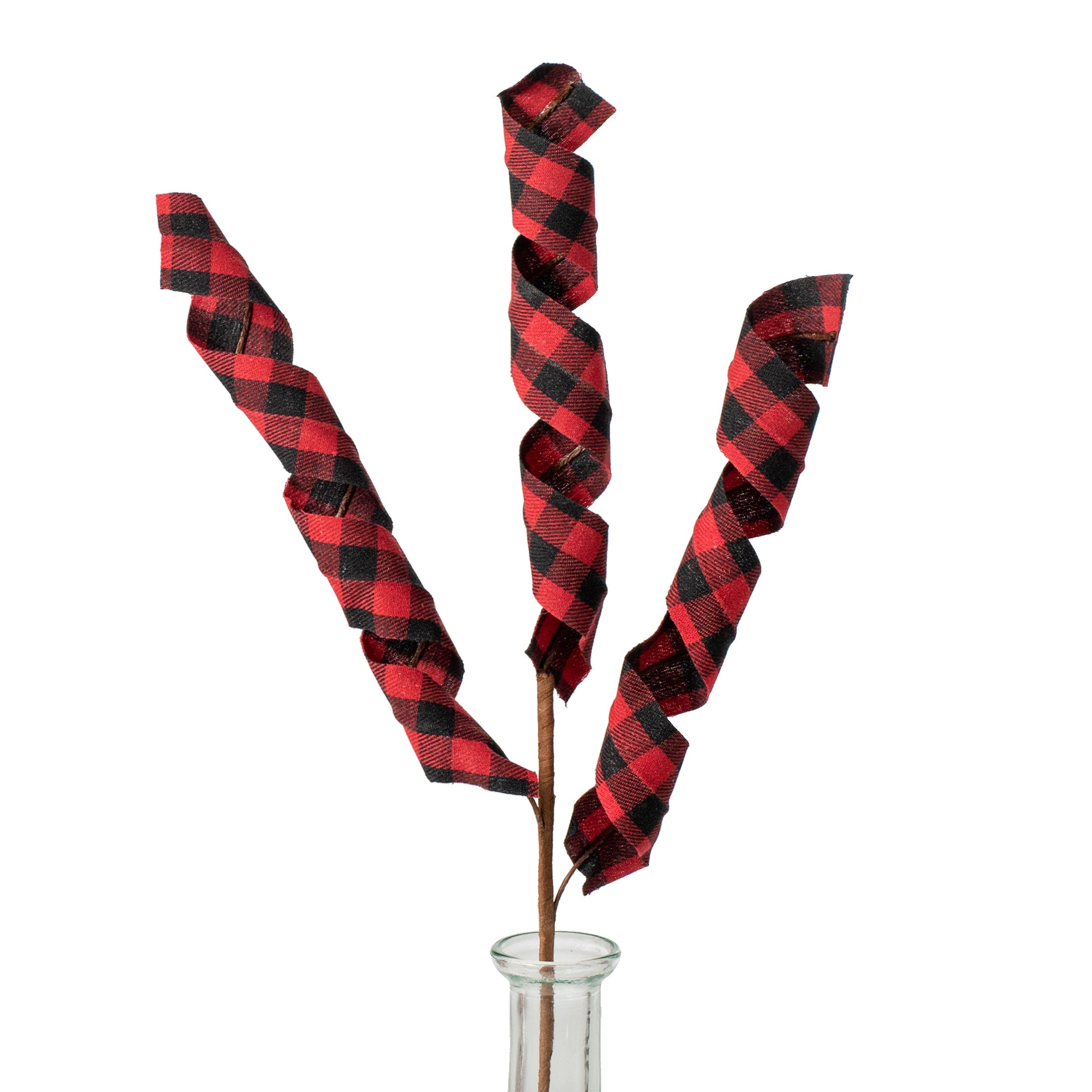 14" Frizzy Curly Pick: Red & Black Check Item Number: MN012047