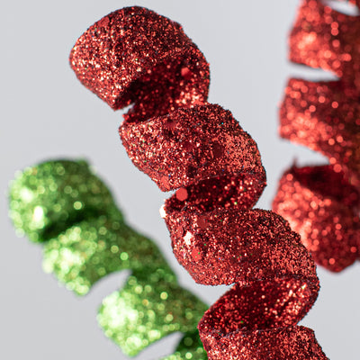 16" Frizzy Curly Pick: Red, Lime Green Lifestyle Photo