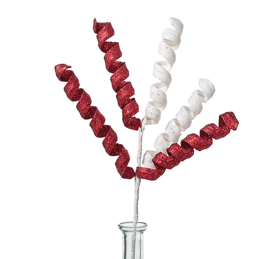 16" Frizzy Curly Pick: Red, White Item Number: 82510RDWT