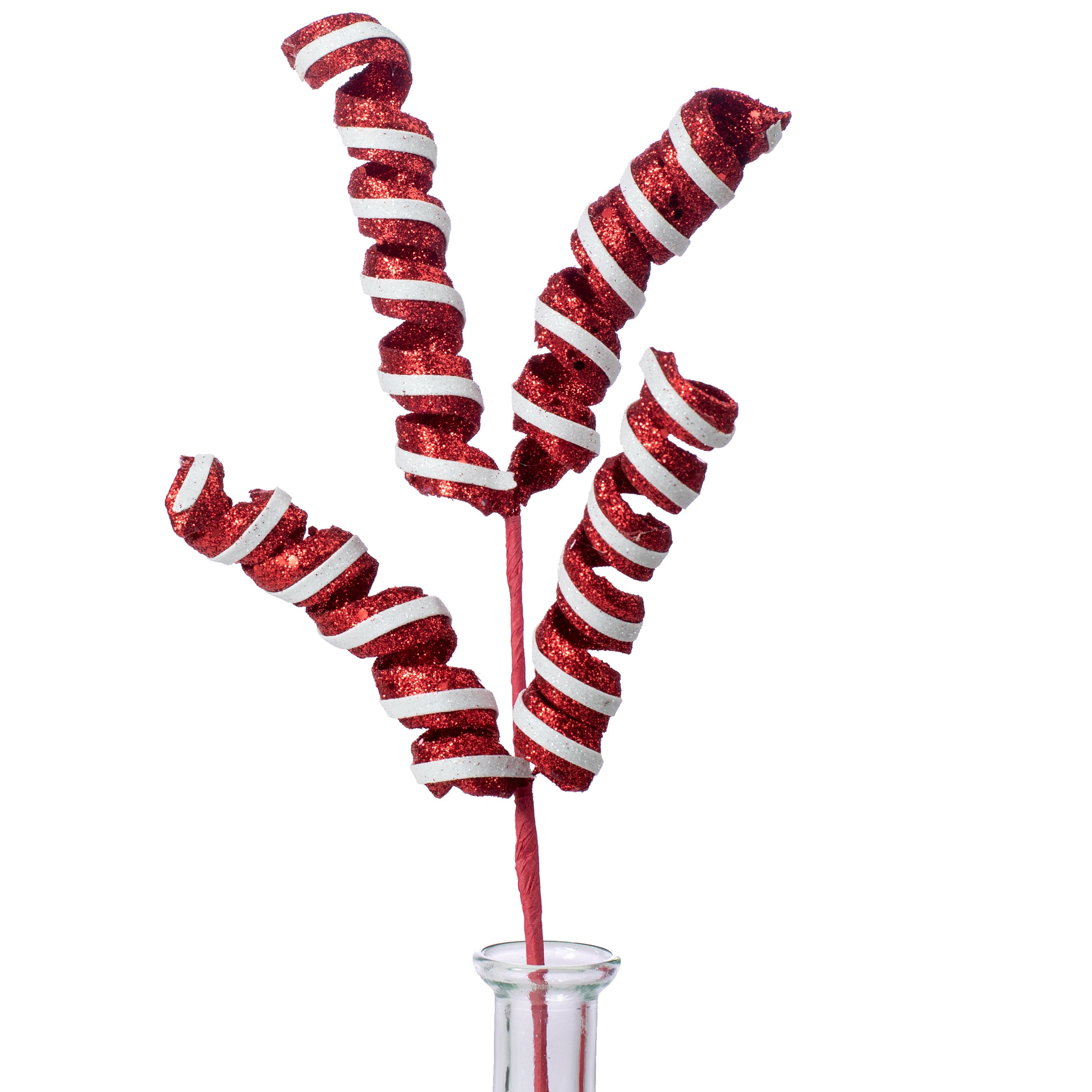 17" Frizzy Curly Pick: Red & White Layer Item Number: 83751RDWT