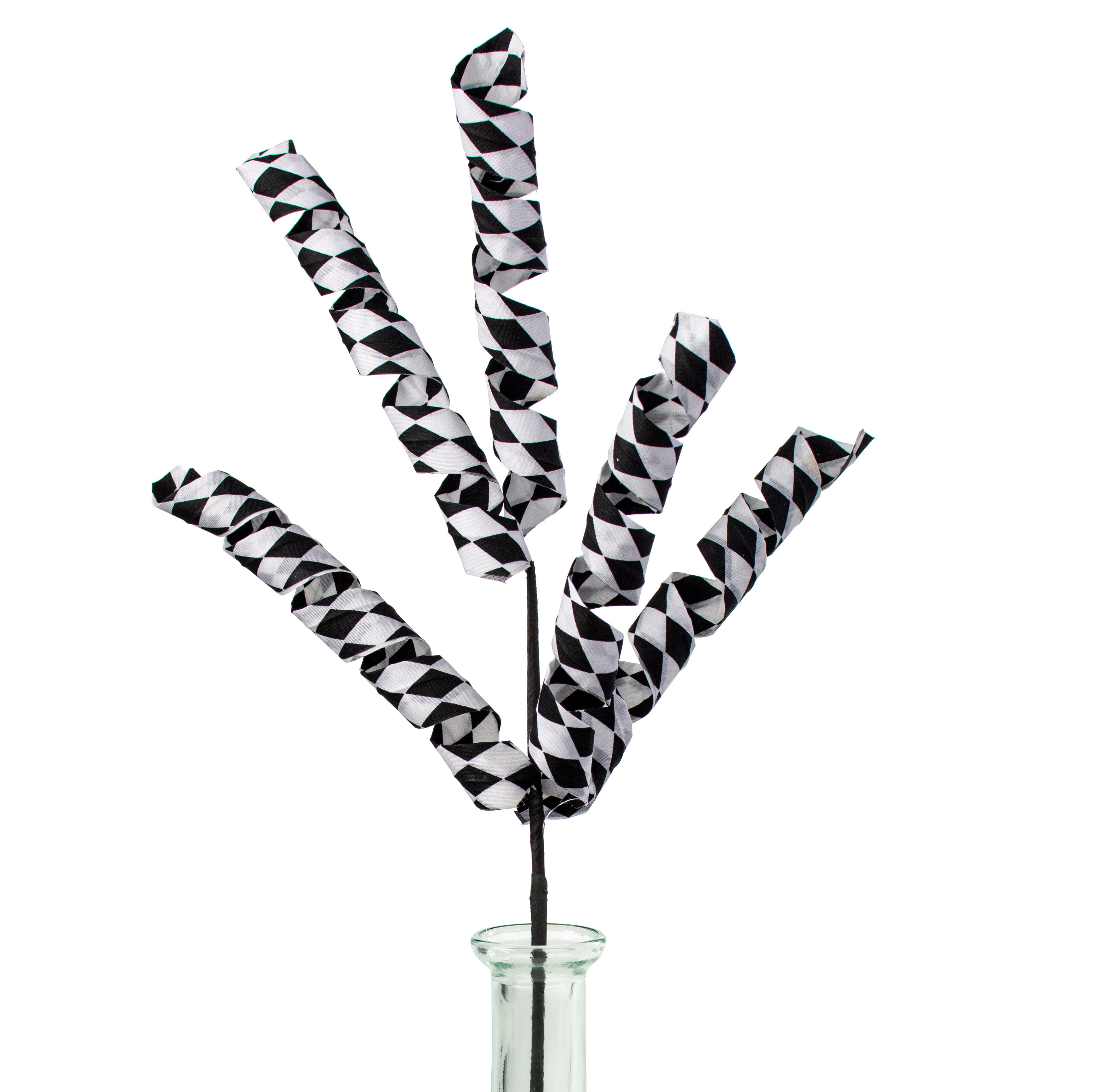 28" Frizzy Curly Spray: Harlequin Item Number: 84771BKWT