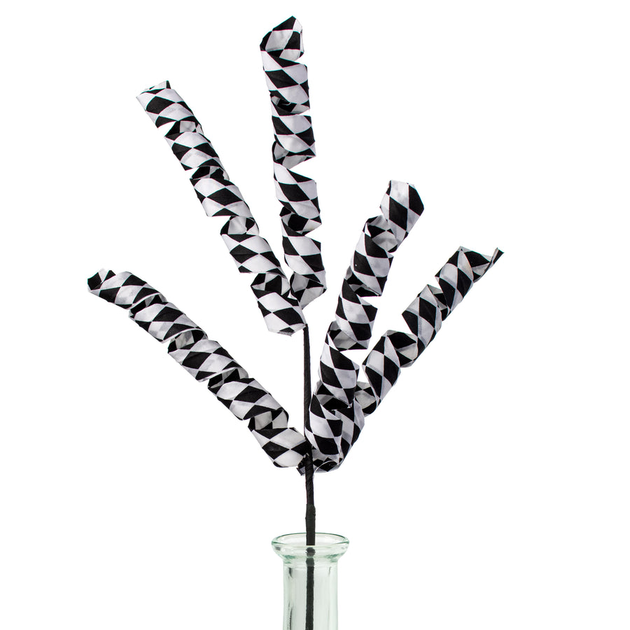 28" Frizzy Curly Spray: Harlequin Item Number: 84771BKWT