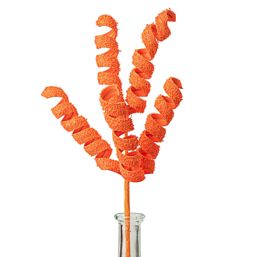 16" Frizzy Fuzzy Curly Pick: Orange Item Number: 62607OR