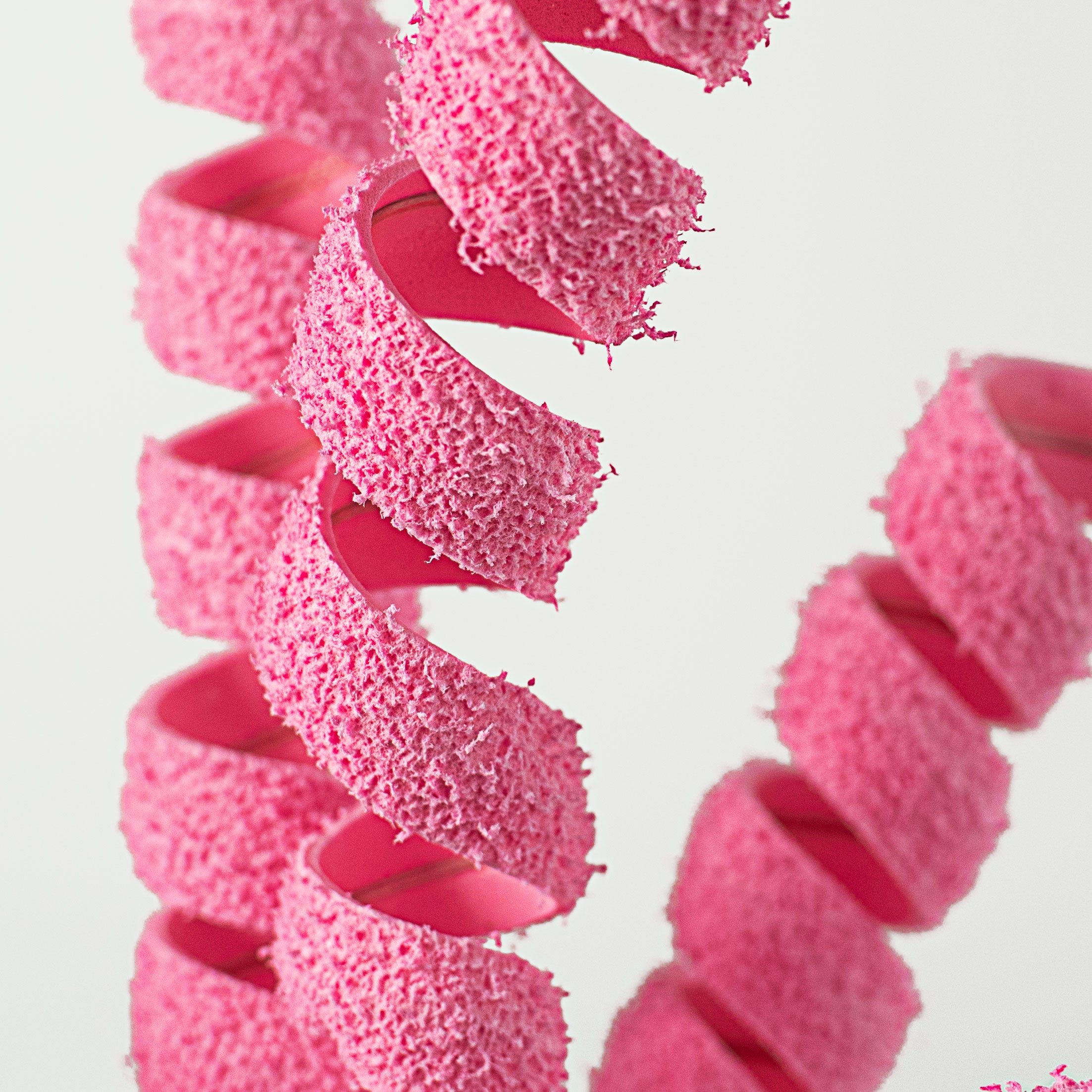 16" Frizzy Fuzzy Curly Pick: Pink Lifestyle Photo