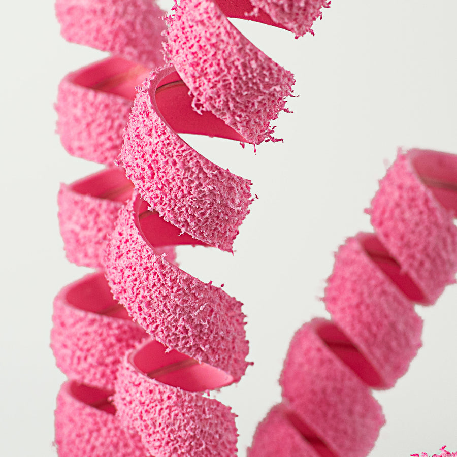 16" Frizzy Fuzzy Curly Pick: Pink Lifestyle Photo