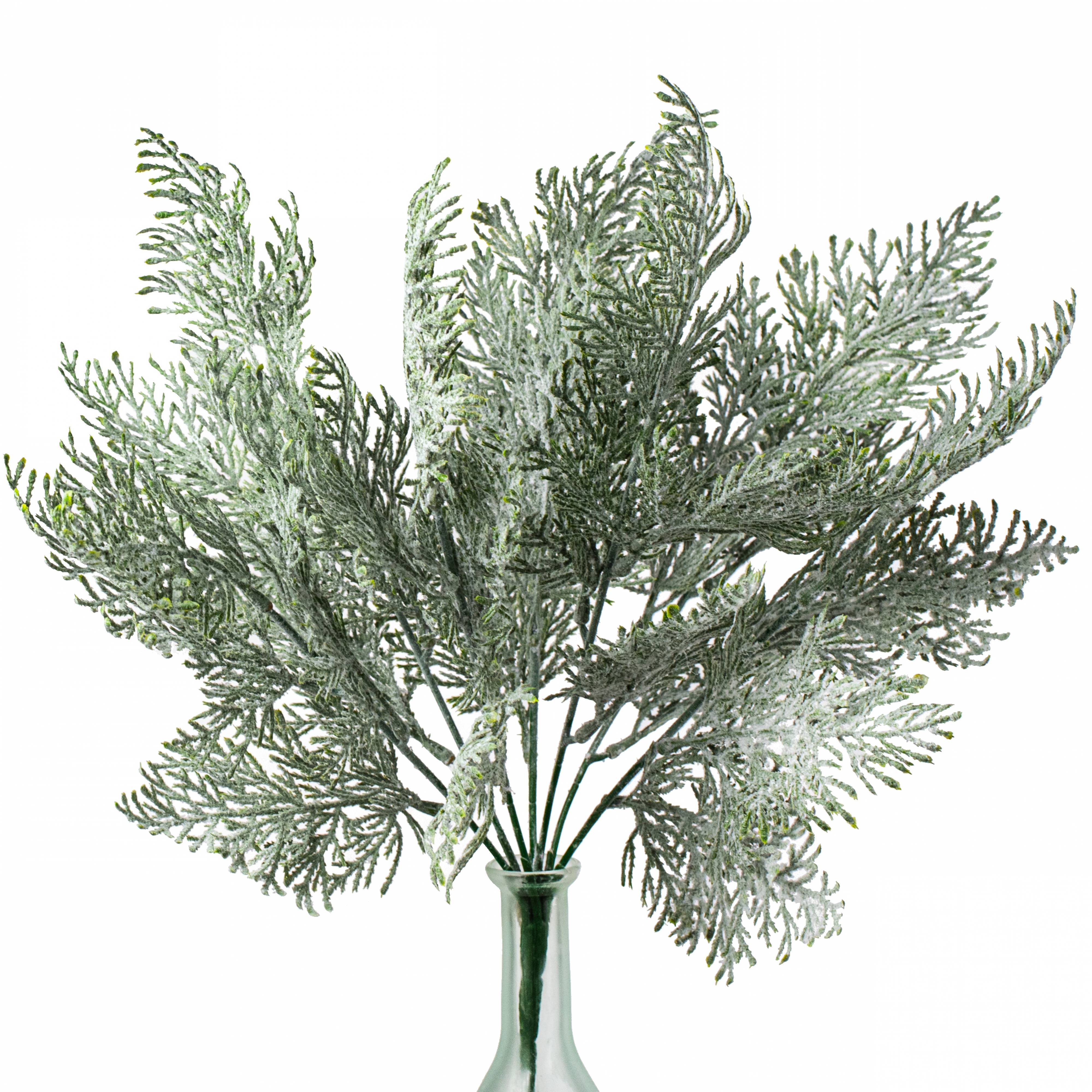 18" Frosted Cypress Leaves Bush Item Number: 83611