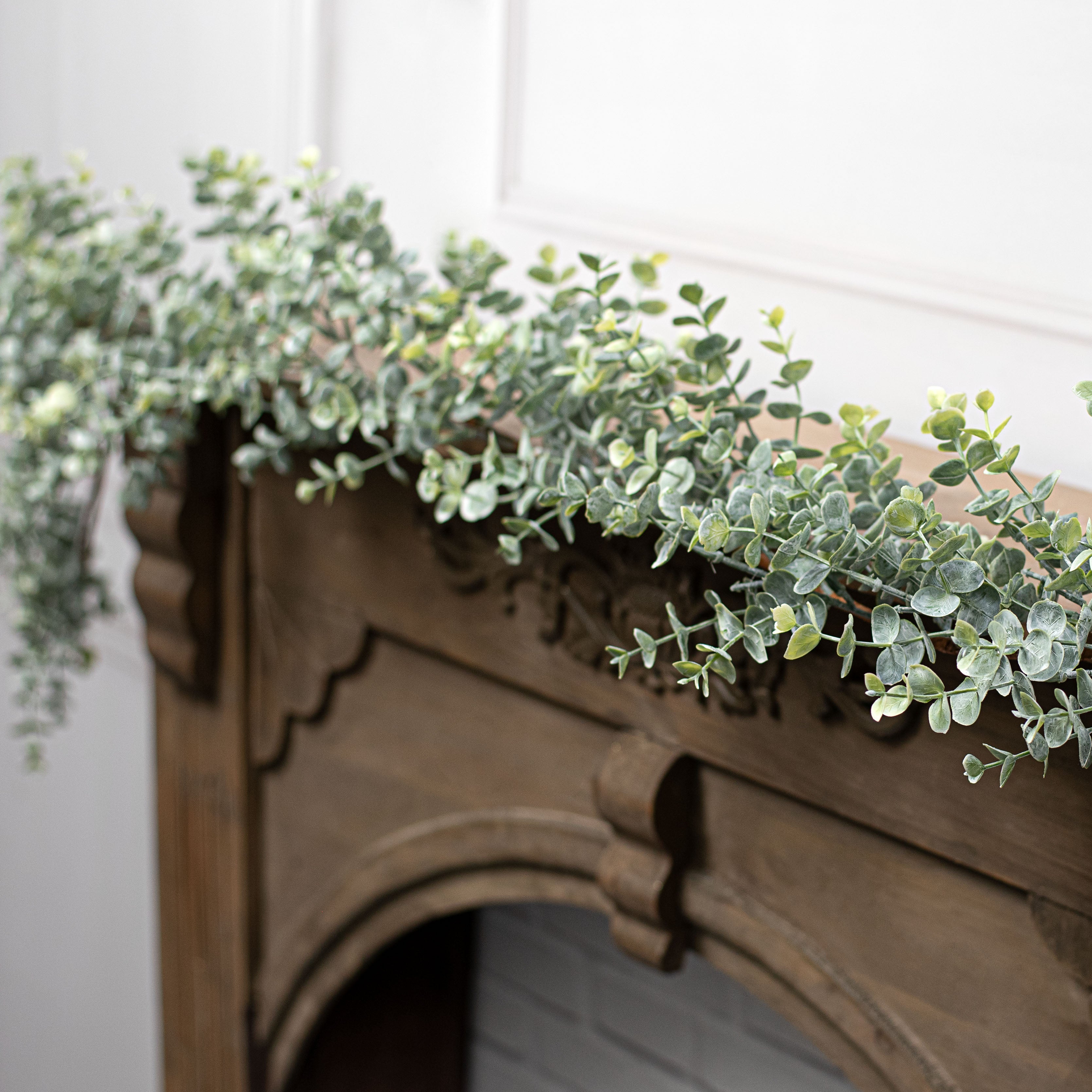 6' Frosted Eucalyptus Garland Lifestyle Photo