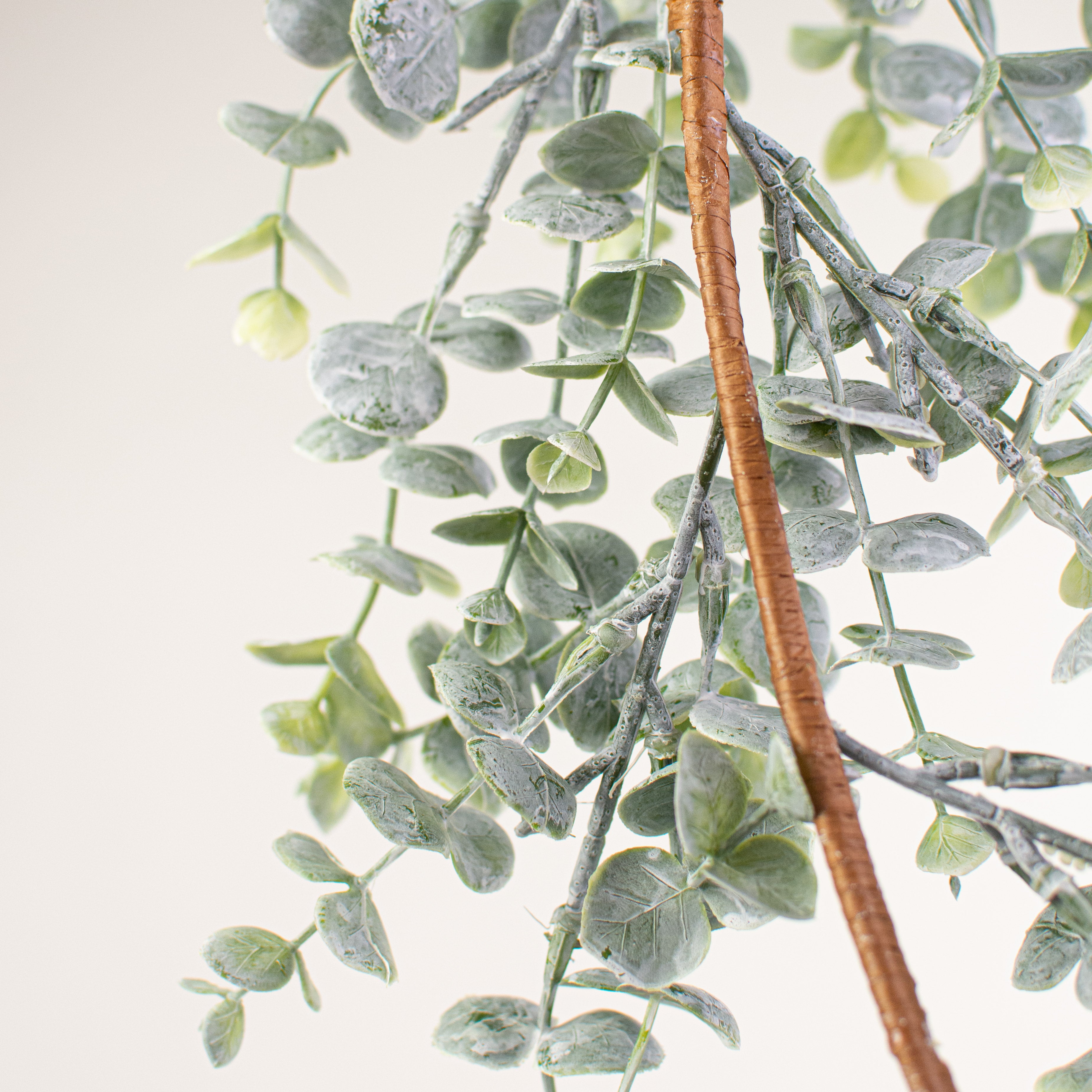 6' Frosted Eucalyptus Garland detail photo 3