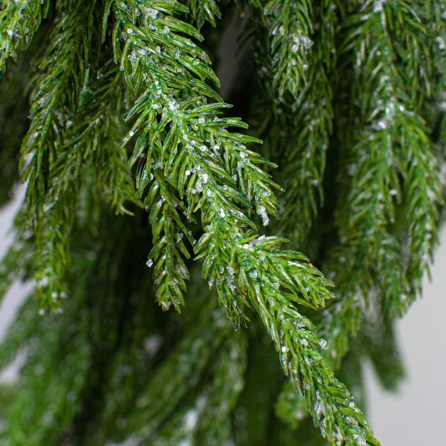 70" Frosted Fir Pine Garland detail photo 5