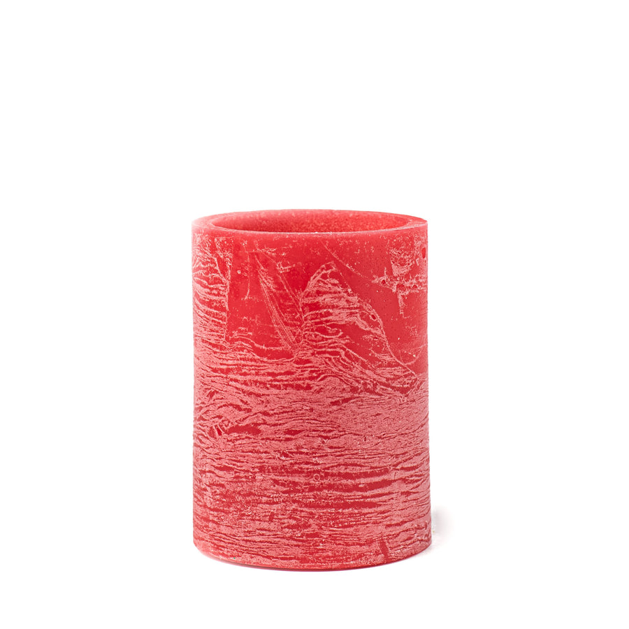 4" Frosted Flameless Candle: Red Item Number: LL601324