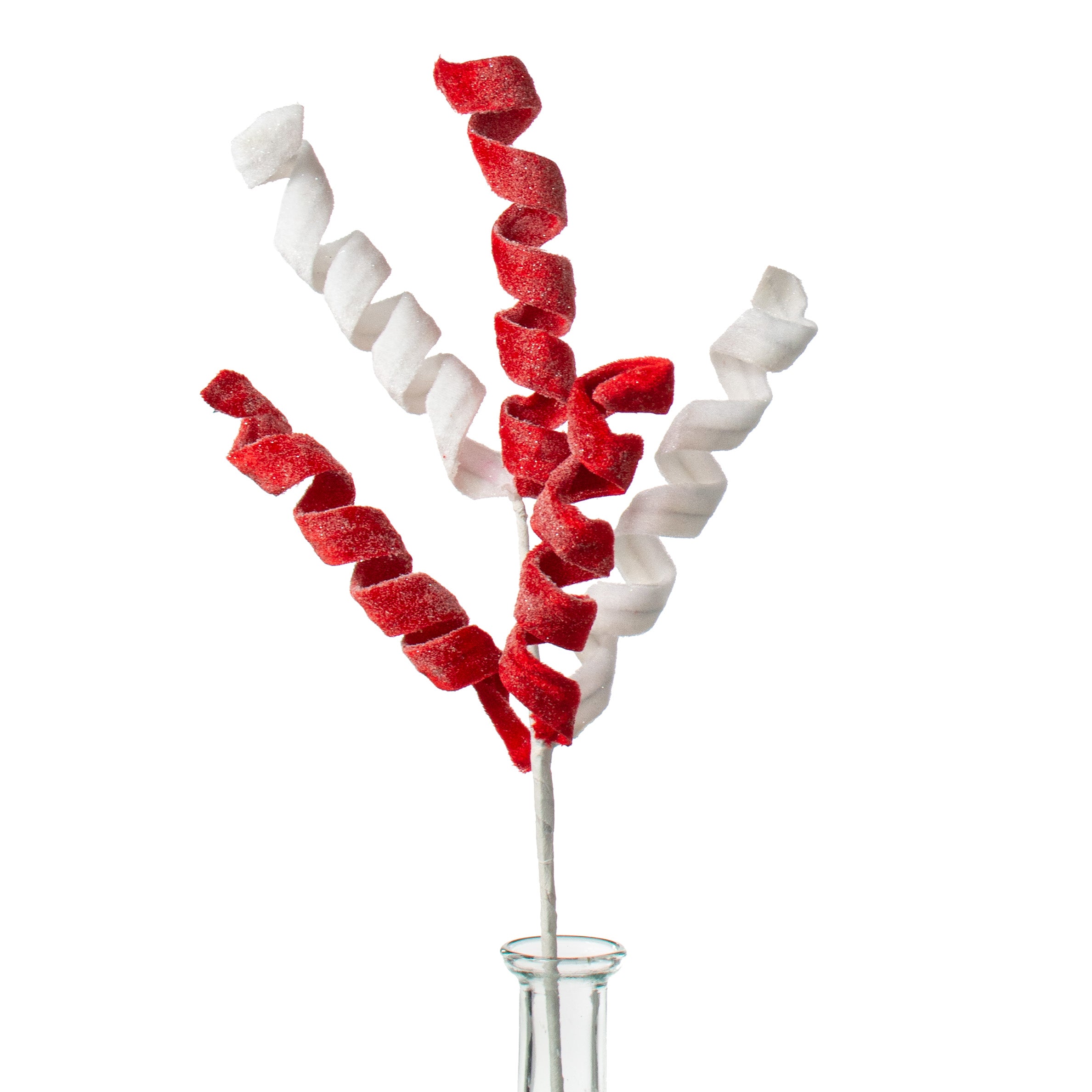 16" Frosted Fleece Curly Pick: Red & White Item Number: 85651RDWT
