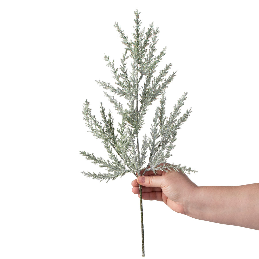 20" Frosted Juniper Pine Spray detail photo 3