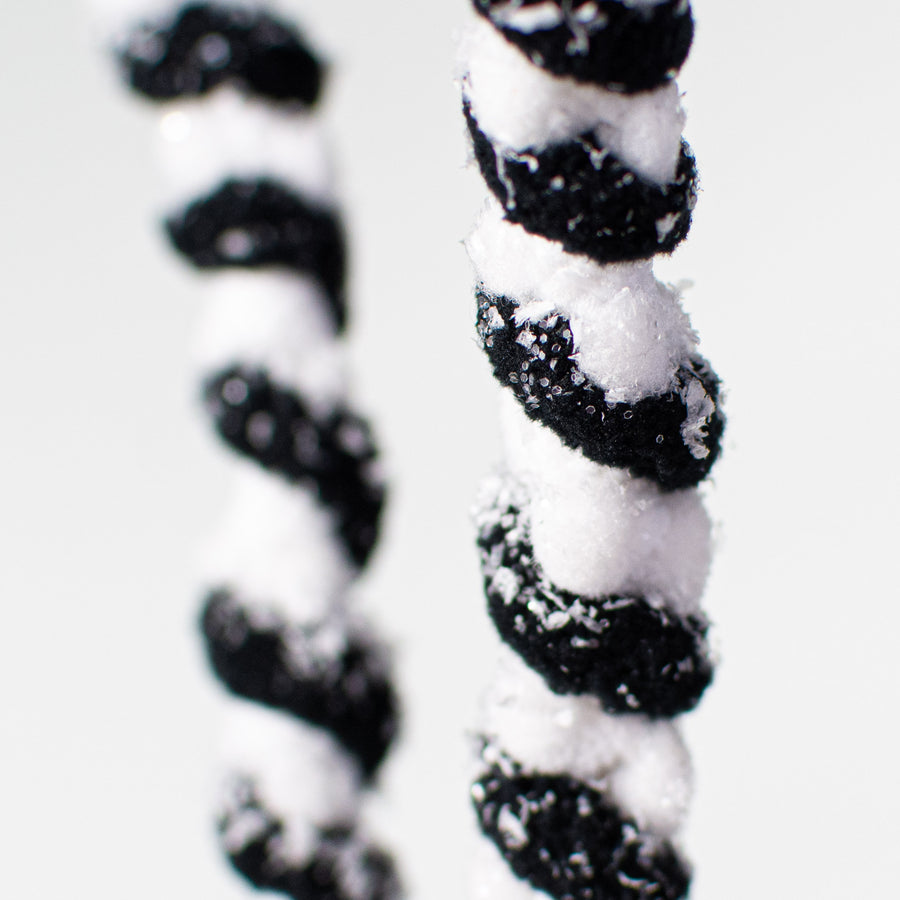 25" Frosted Twist Spray: Black & White Lifestyle Photo