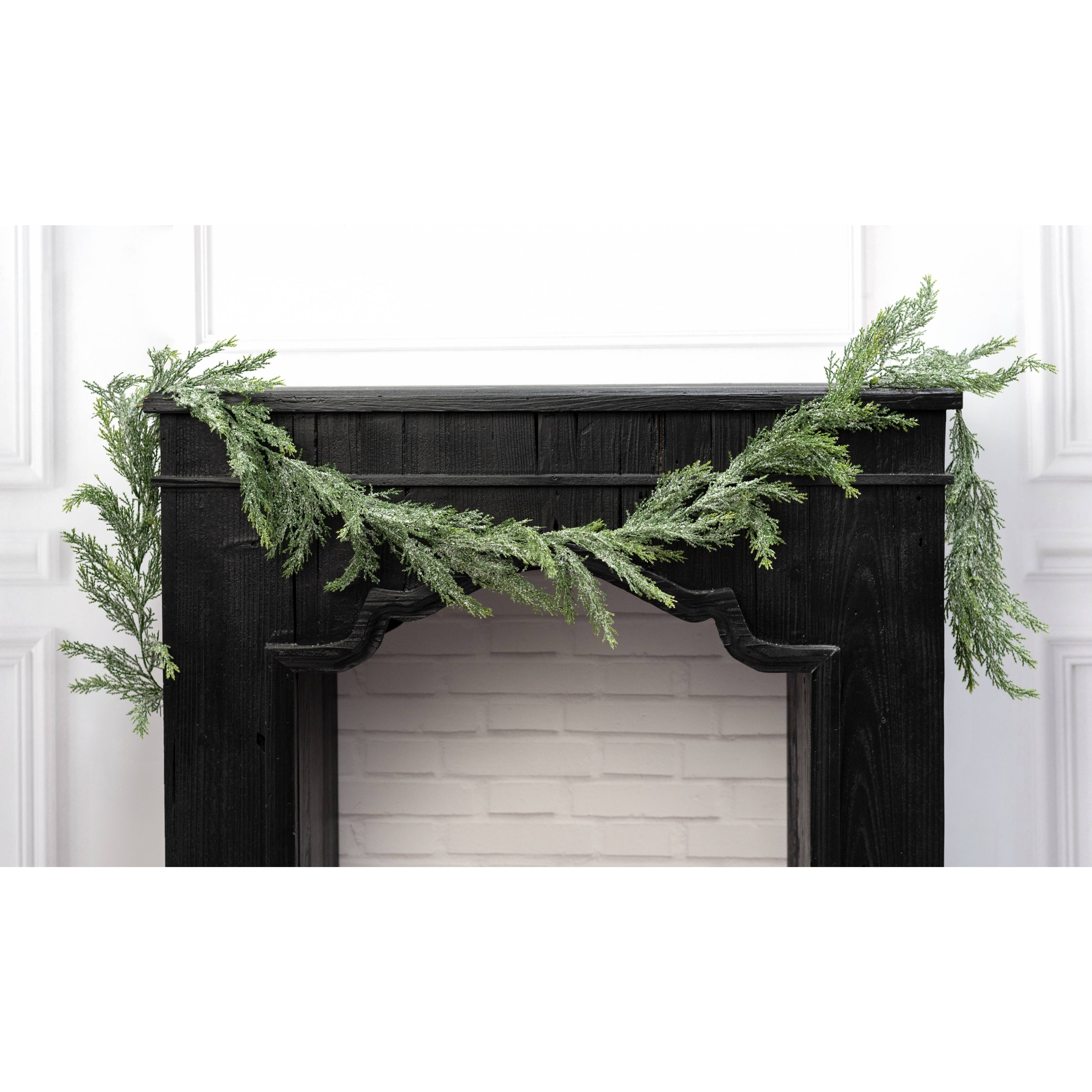 6' Frosted Value Cedar Garland Lifestyle Photo