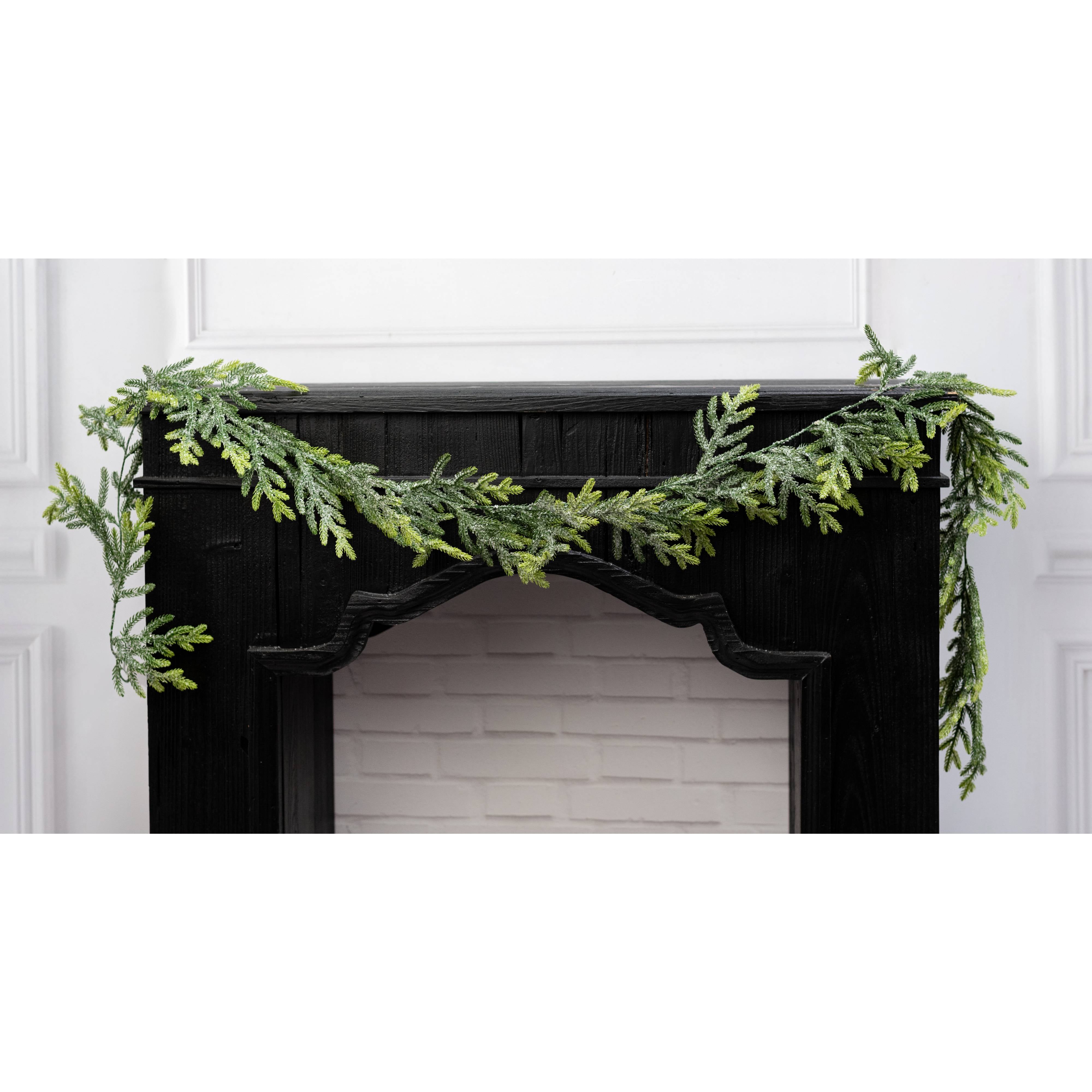 6' Frosted Value Northfolk Pine Garland Lifestyle Photo