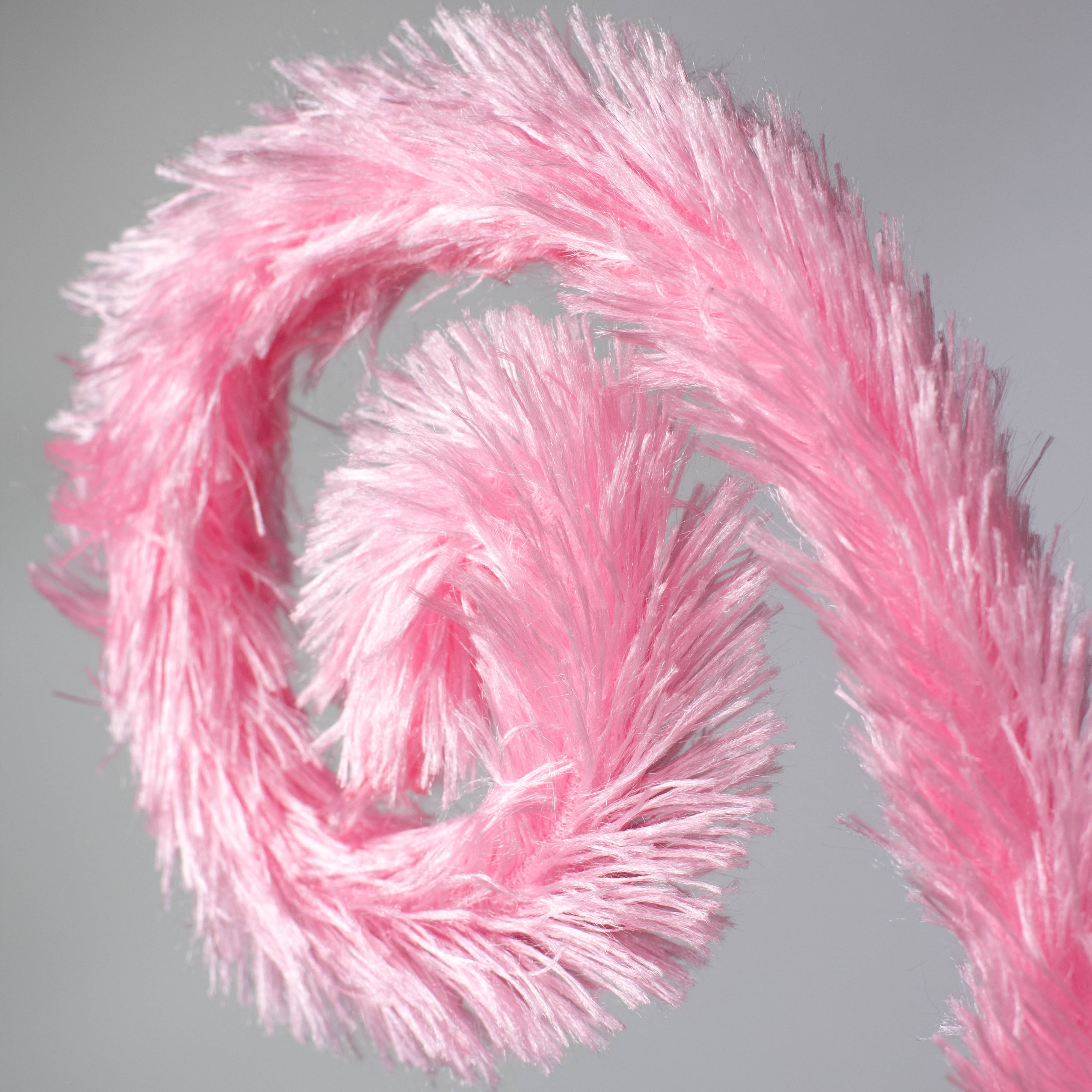 28" Furry Curly Spray: Pink Lifestyle Photo