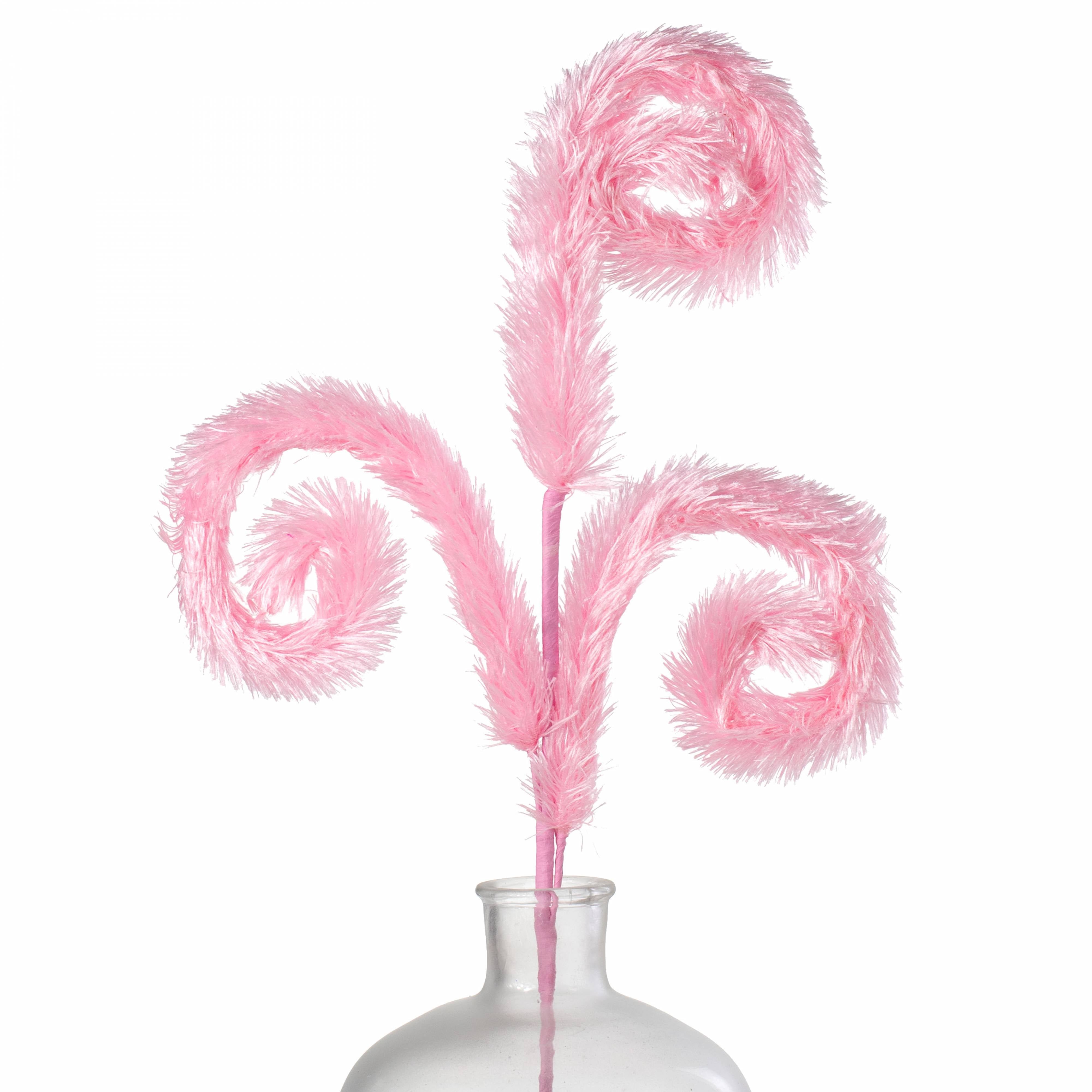 28" Furry Curly Spray: Pink Item Number: 85922PK