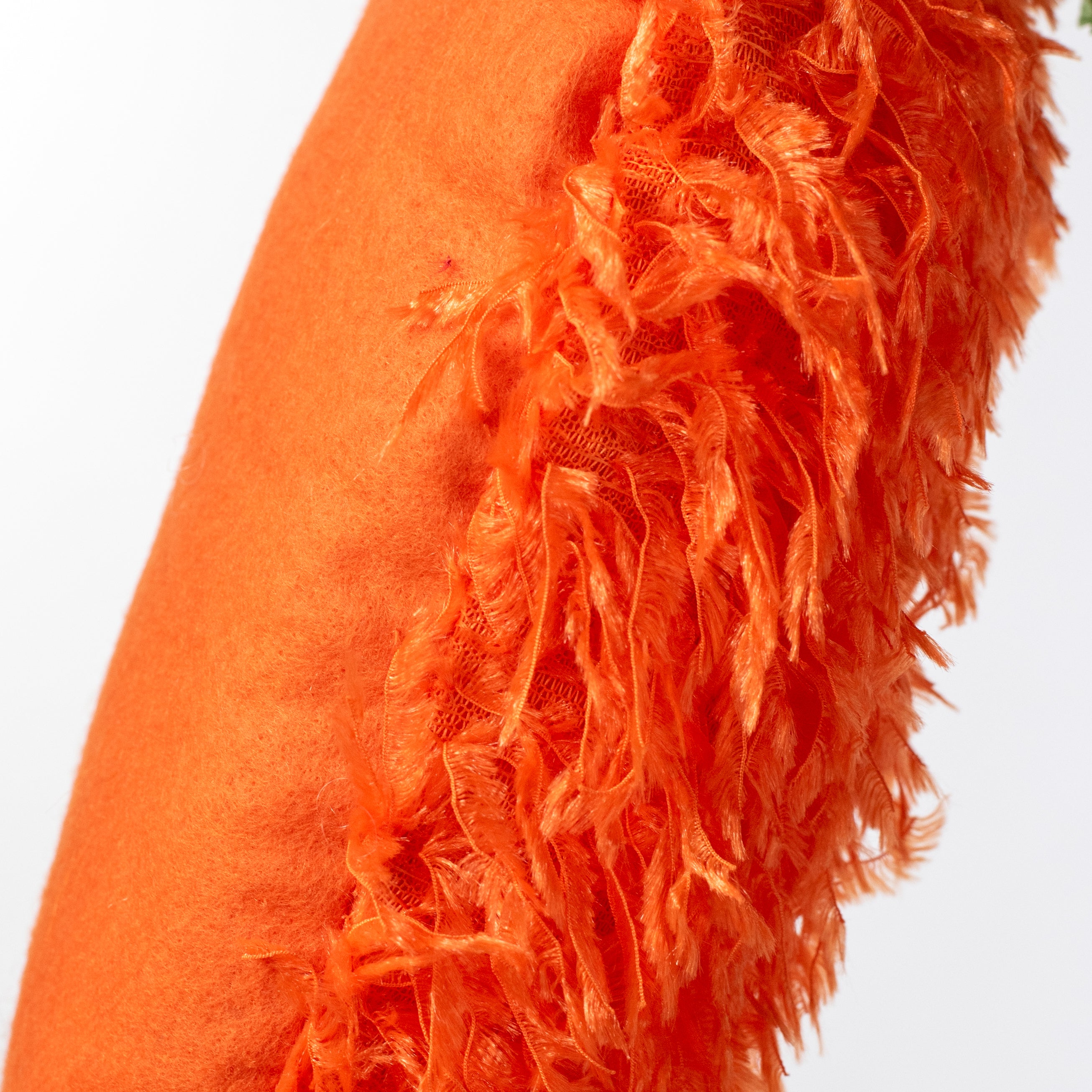 16" Furry Fabric Carrot Wreath Accent detail photo 3