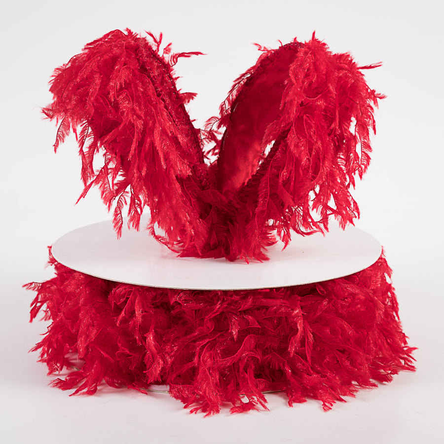 1.5" Furry Ribbon: Red (10 Yards) Lifestyle Photo