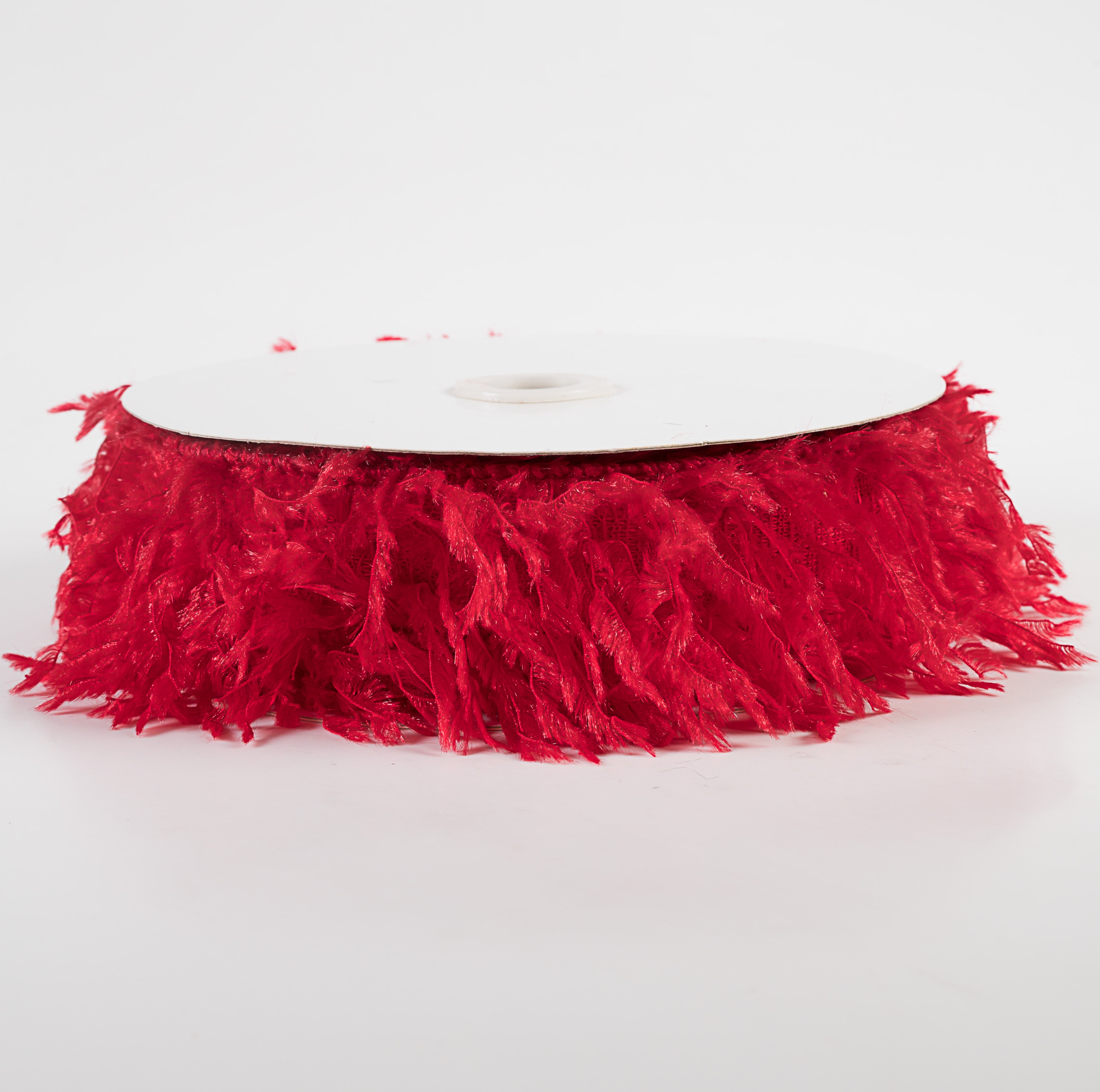 1.5" Furry Ribbon: Red (10 Yards)