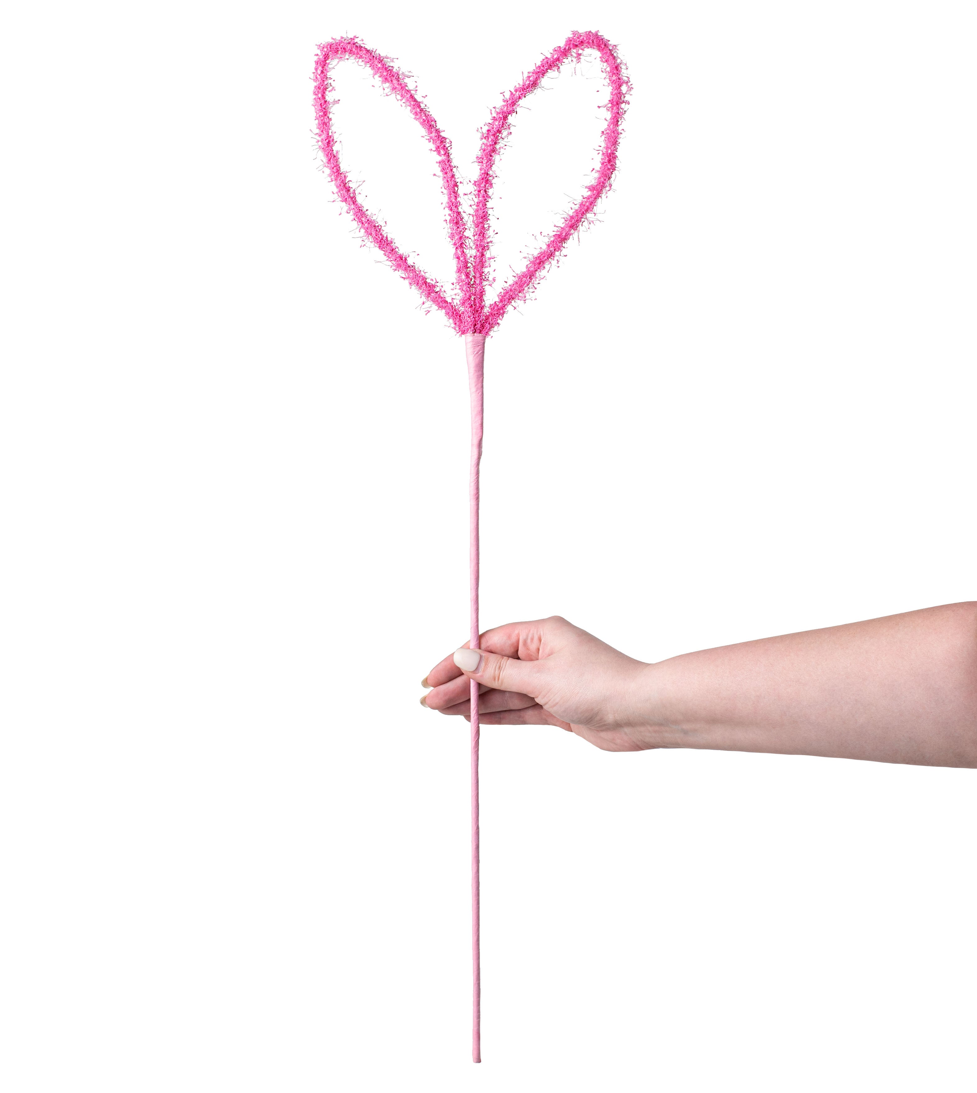 24" Fuzzy Bunny Ear Pick: Hot Pink detail photo 3