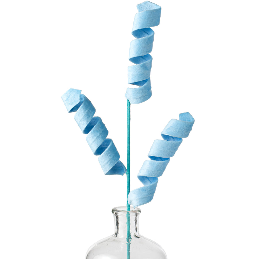 24" Fuzzy Curly Spray: Blue Item Number: 63389BL