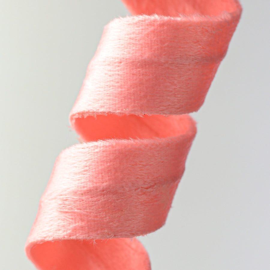 24" Fuzzy Curly Spray: Peach Lifestyle Photo